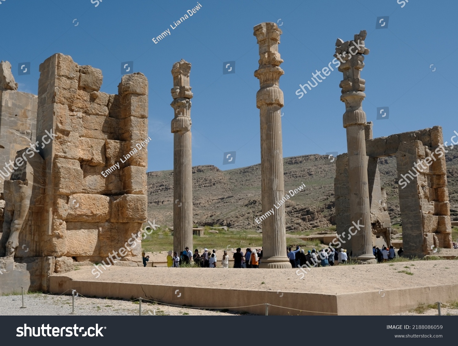 Remains Persepolis Persepolis Ceremonial Capital Achaemenid Stock Photo ...