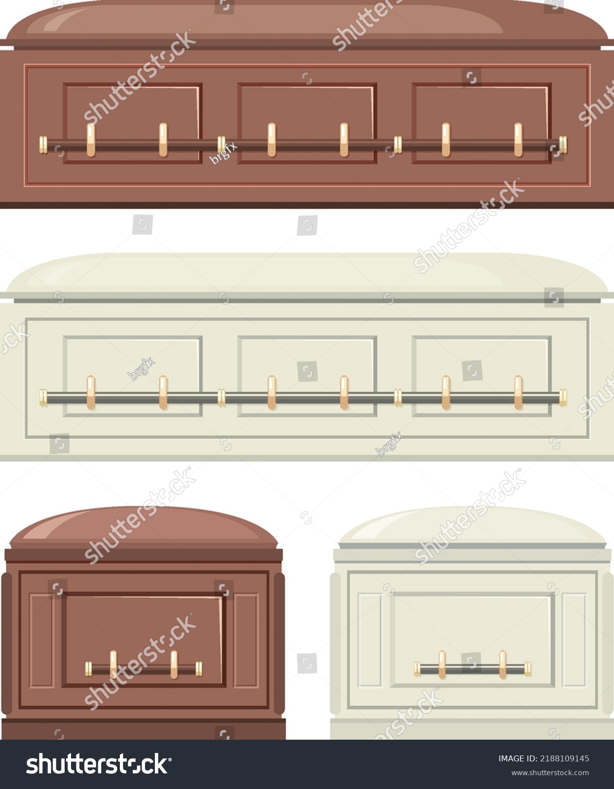 Set Different Coffins Illustration Stock Vector Royalty Free 2188109145 Shutterstock