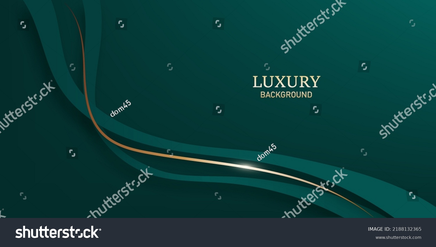 Golden Curve Line On Dark Green Stock Vector (Royalty Free) 2188132365 ...