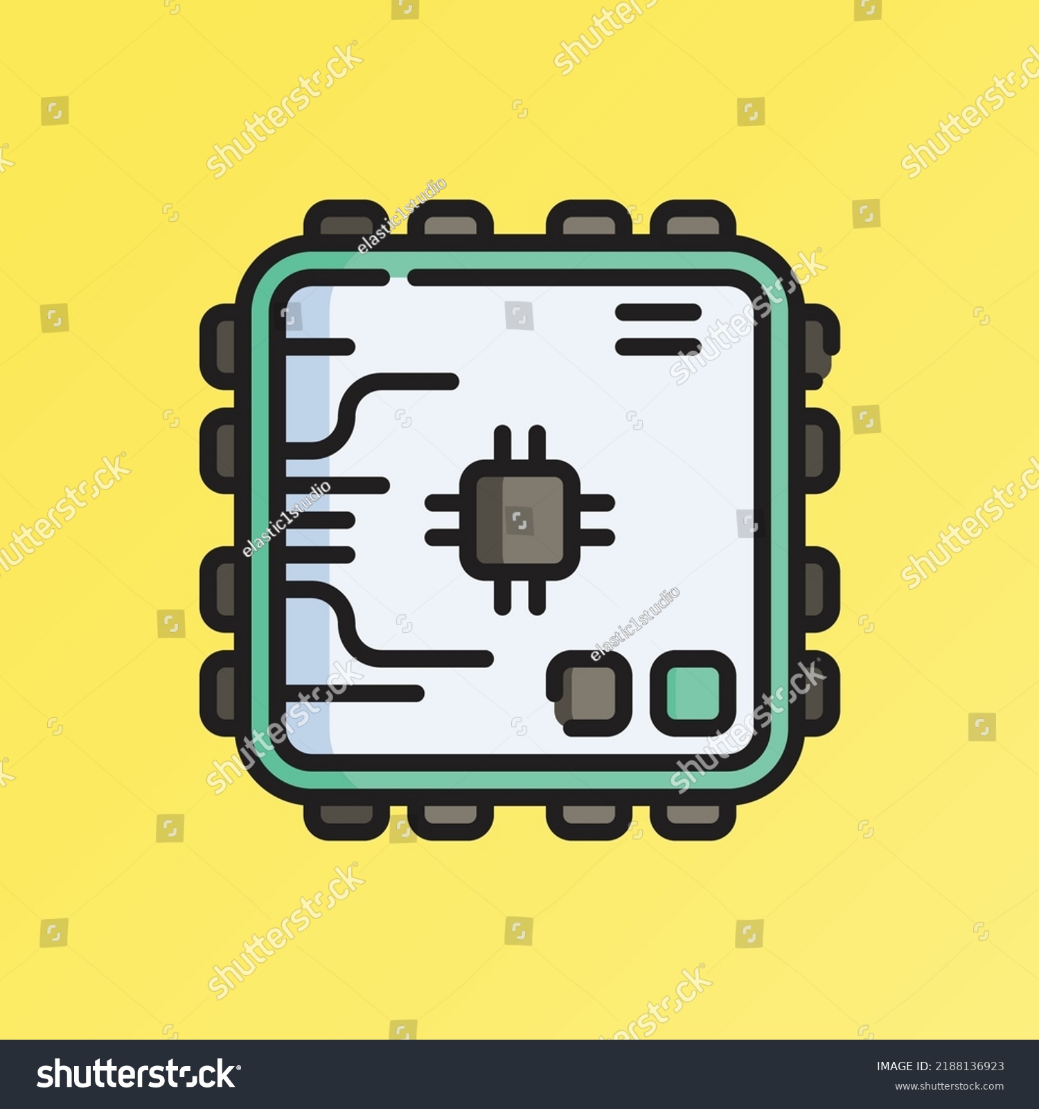 Embedded Icon Vector Illustration Flat Outline Stock Vector (Royalty ...