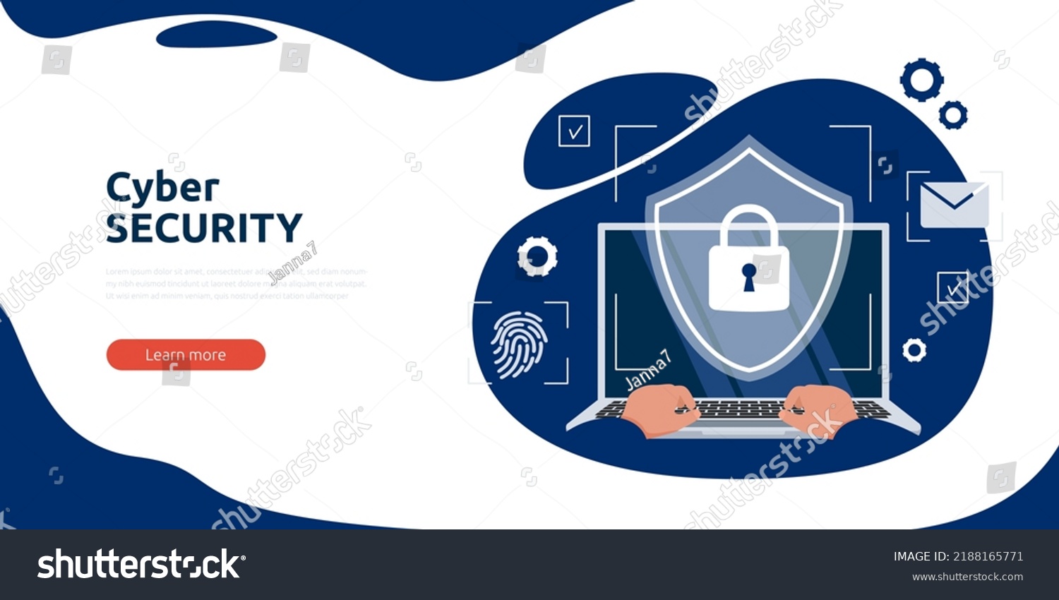 Cyber Security Web Security Web Banner Stock Vector (Royalty Free ...