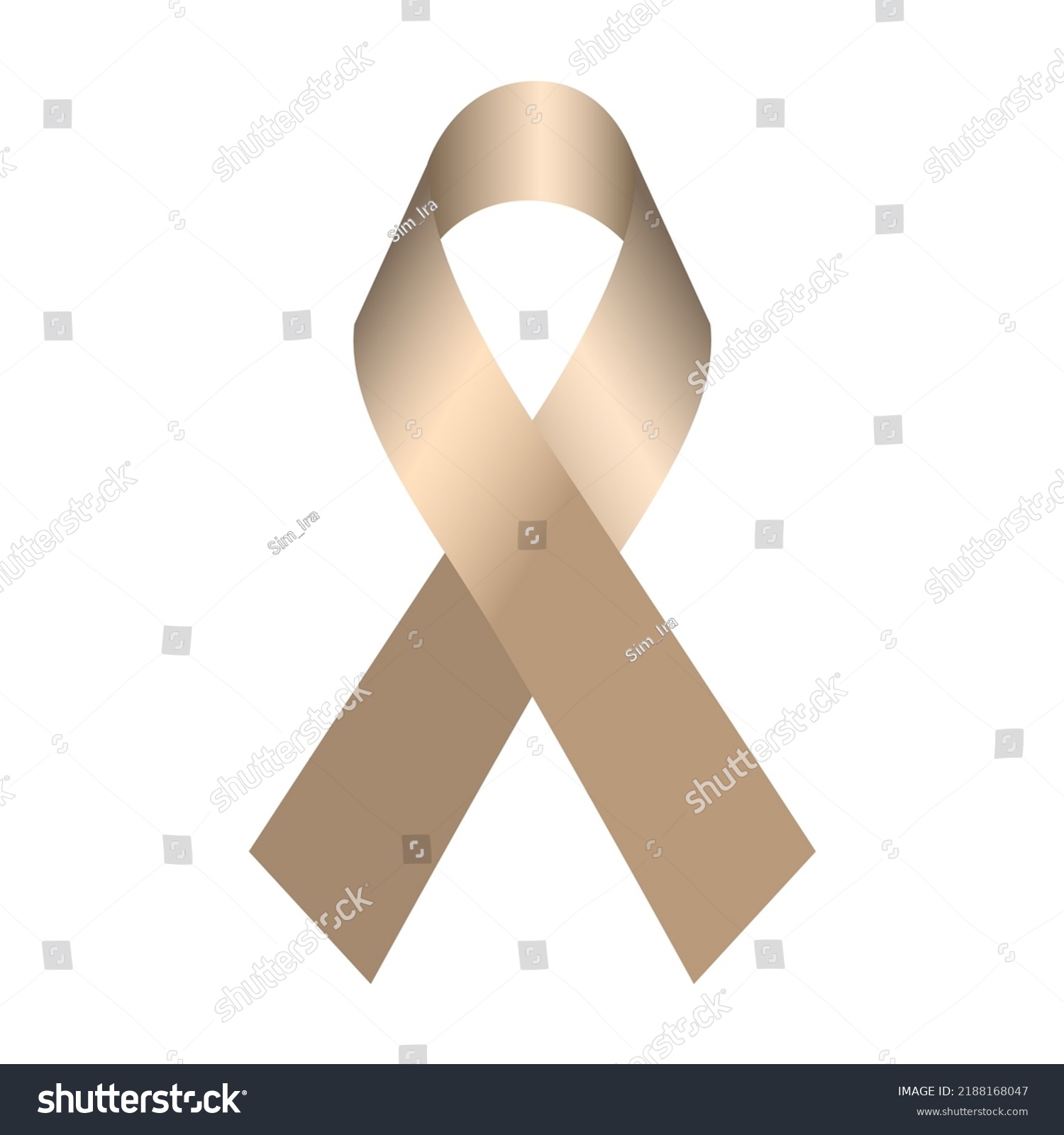 Uterine Cancer Ribbon Isolated On White Stock Vector (Royalty Free