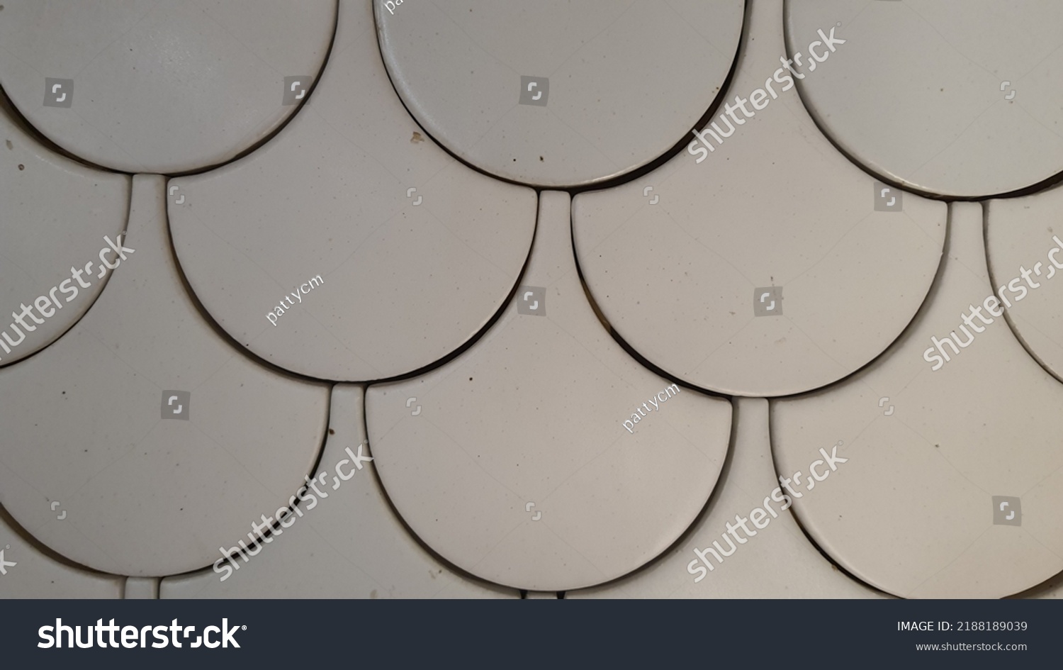 Fish Scale Pattern Tile Texture Background Stock Photo 2188189039