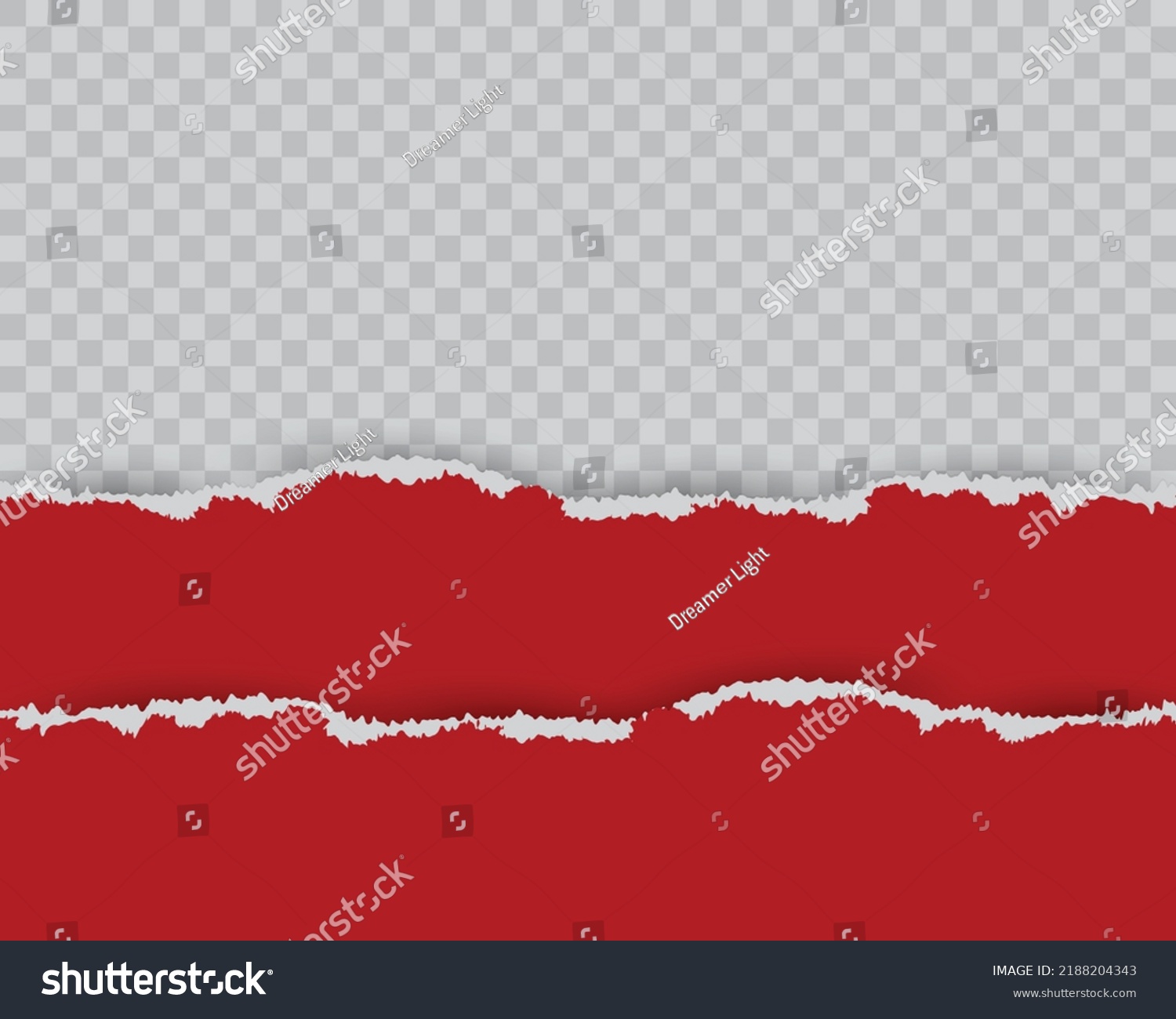 Red Ripped Paper On Transparent Background Stock Vector (Royalty Free ...