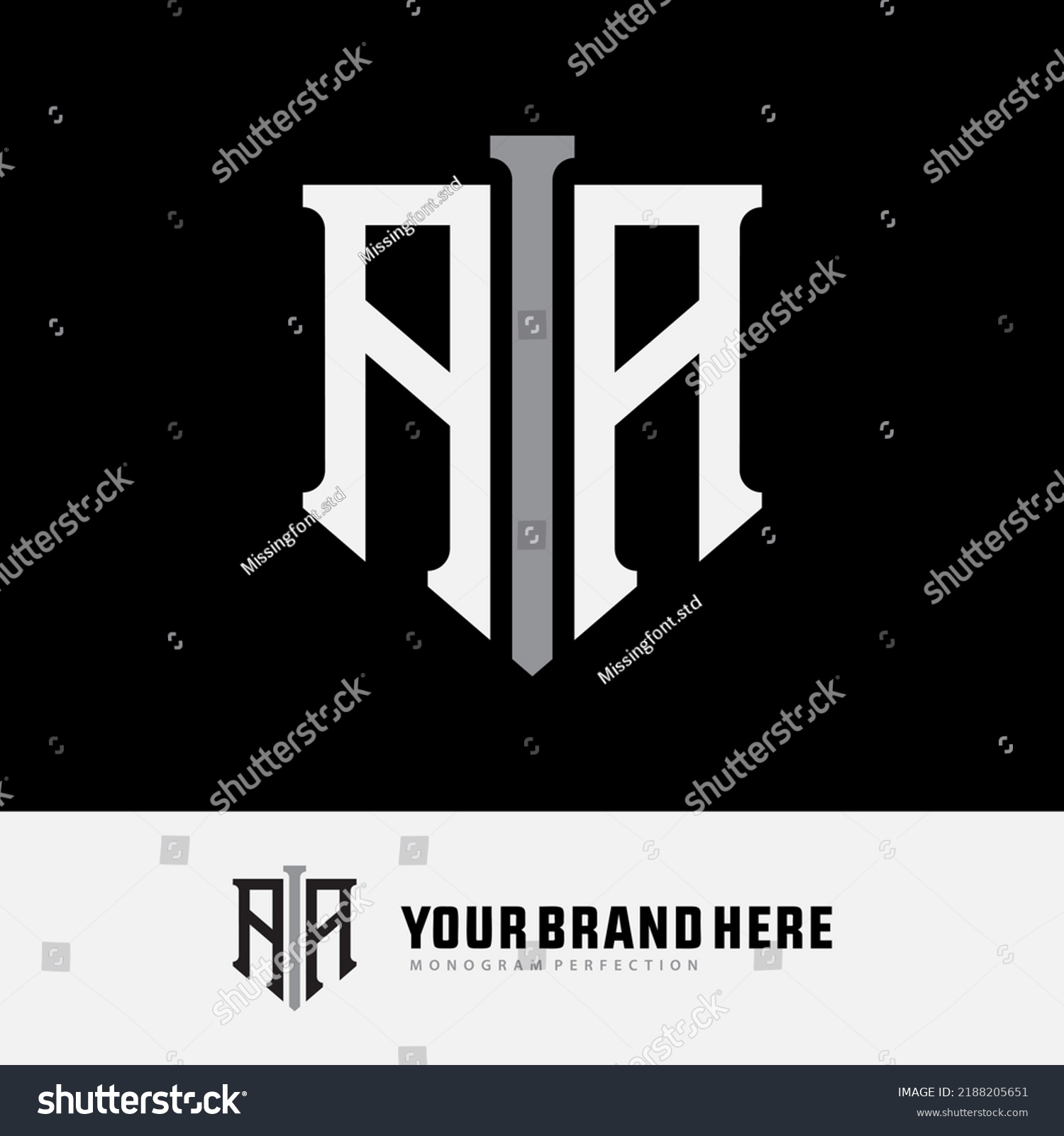 Monogram Logo Initial Letters Aai Aia Stock Vector (Royalty Free ...