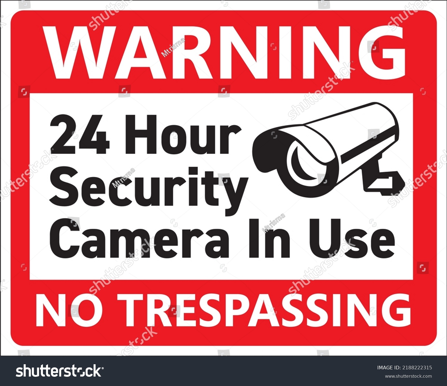 Warning Security Camera Use No Trespassing Stock Vector (Royalty Free ...