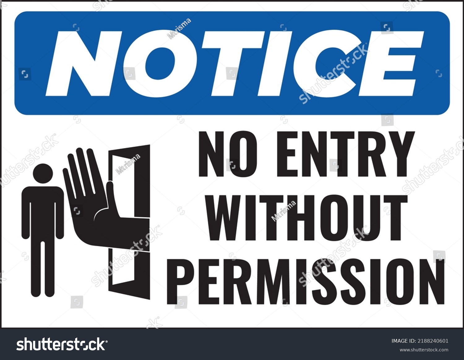 notice-no-entry-without-permission-sign-immagine-vettoriale-stock-royalty-free-2188240601