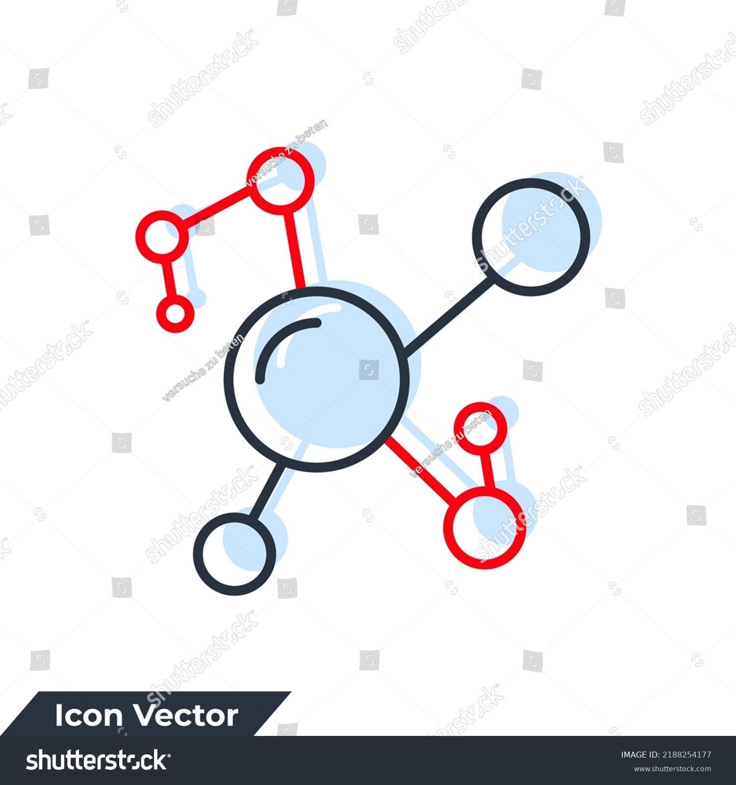 Physics Icon Logo Vector Illustration Molecule Stock Vector (Royalty ...