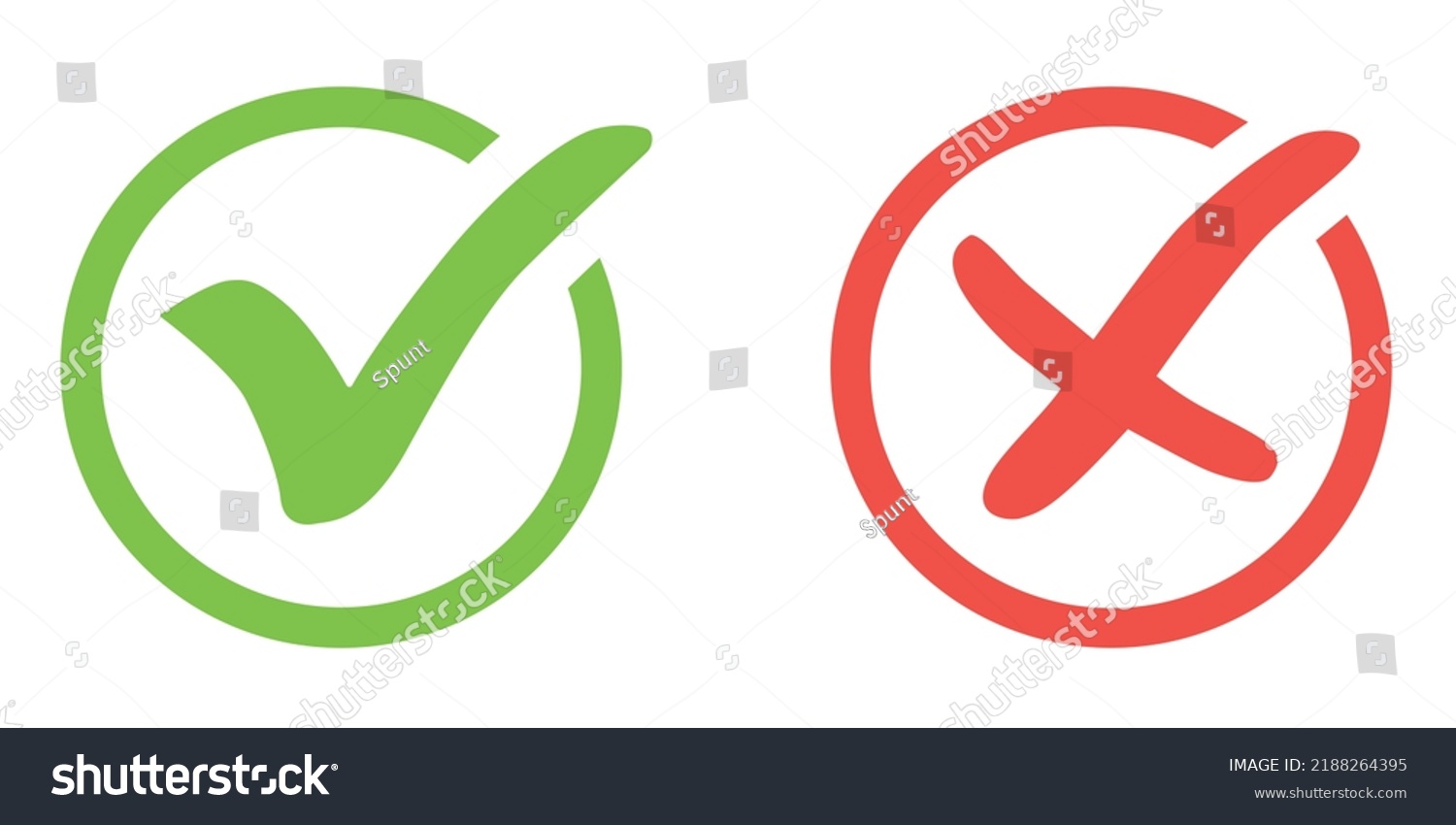 Checkmark X Mark Icon Check Uncheck Stock Vector (Royalty Free ...