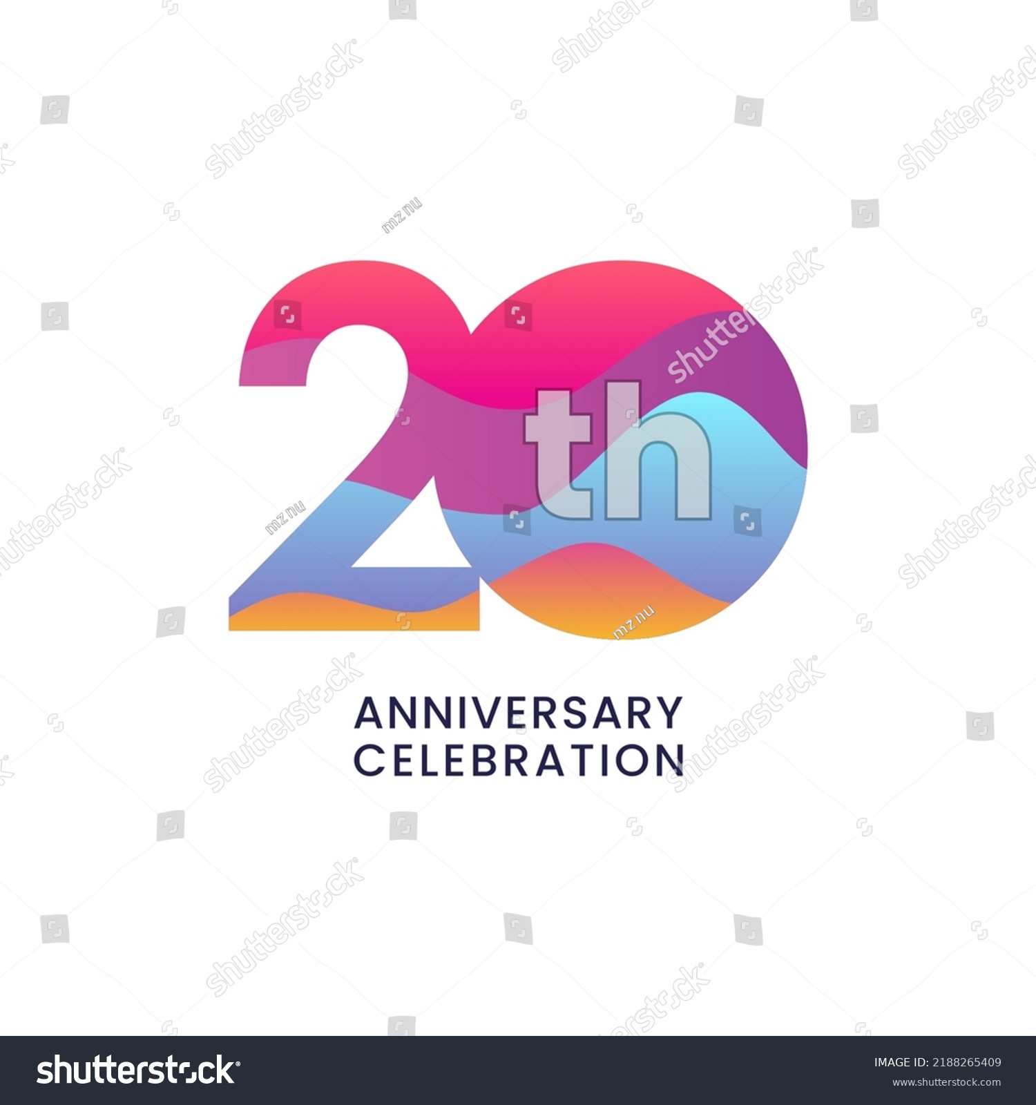 20th Anniversary Celebration Design Template Vector Stock Vector ...