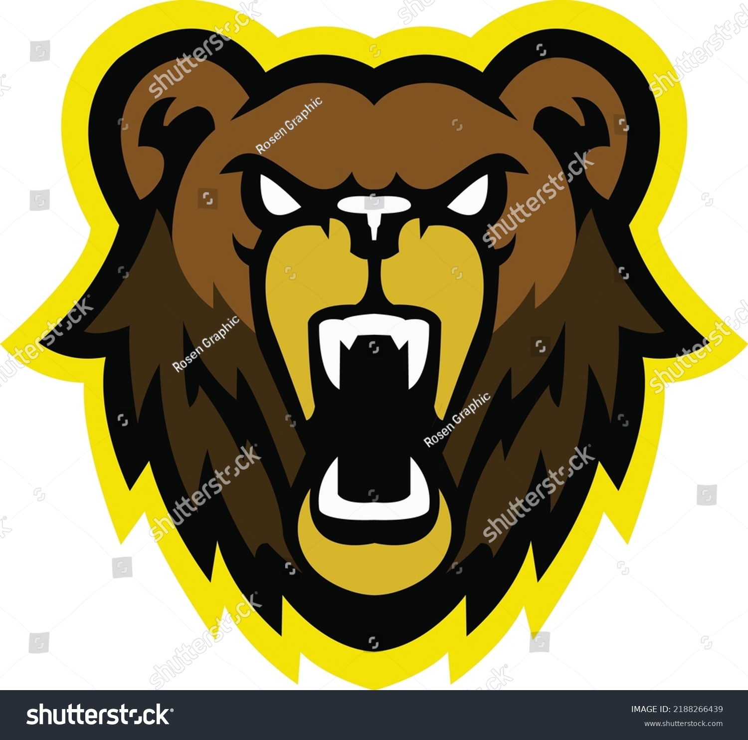 Bear Head Mascot Logo Design Vector Stock Vector (Royalty Free ...