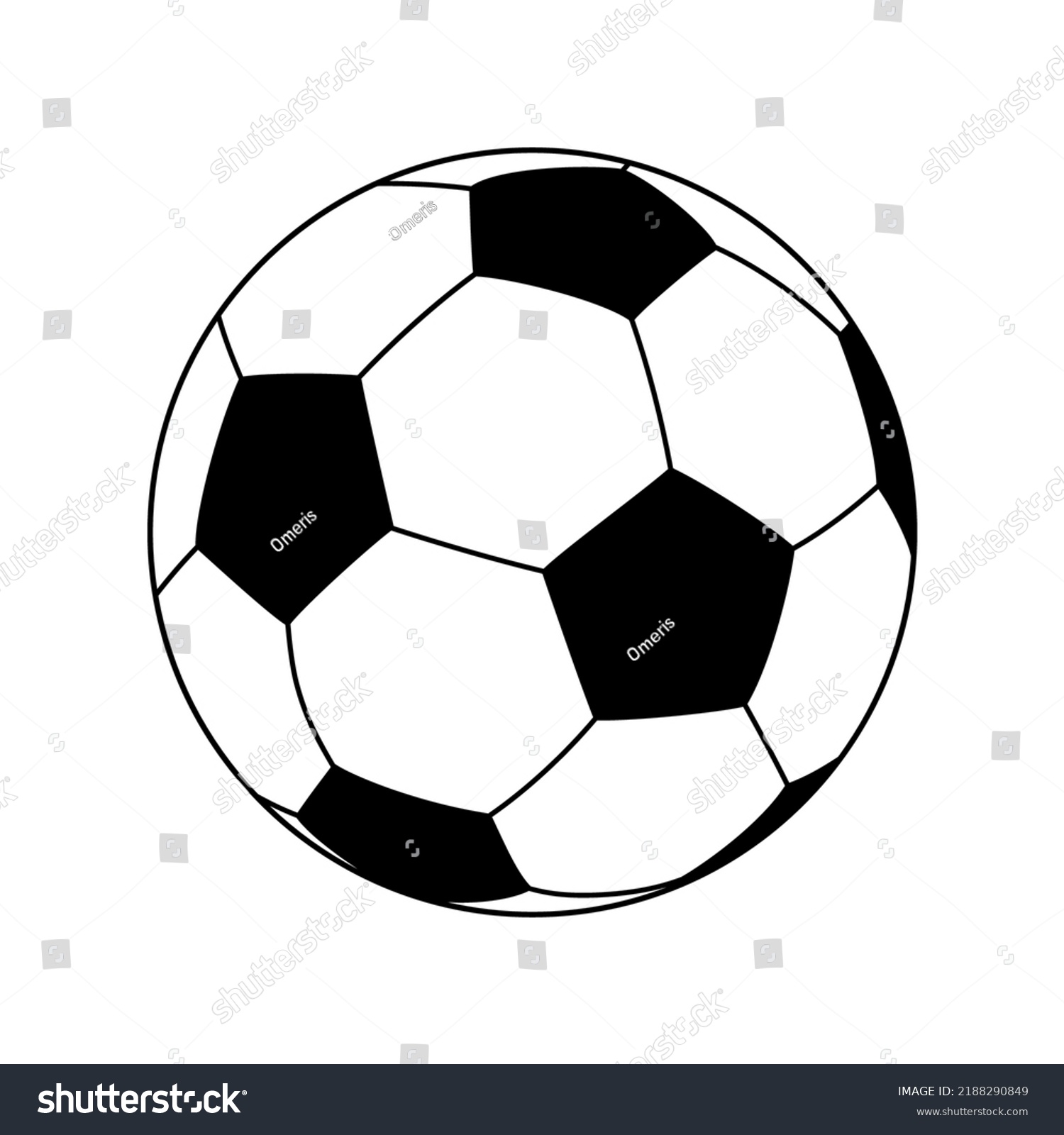 Soccer Ball Black Football Ball Isolated Stock Vector (royalty Free 