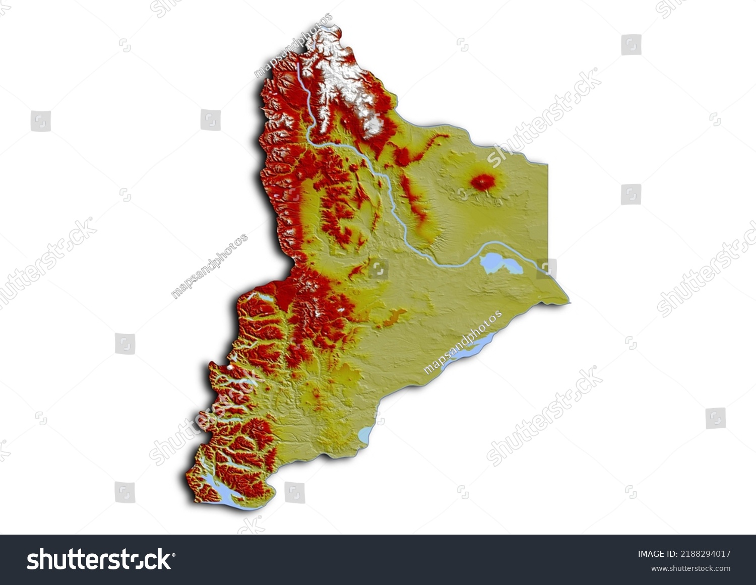 Neuquen Province Argentina Map Shaded Relief Stock Illustration   Stock Photo Neuquen Province Argentina Map Shaded Relief Map Of Neuquen Province Argentina D Render Physical 2188294017 