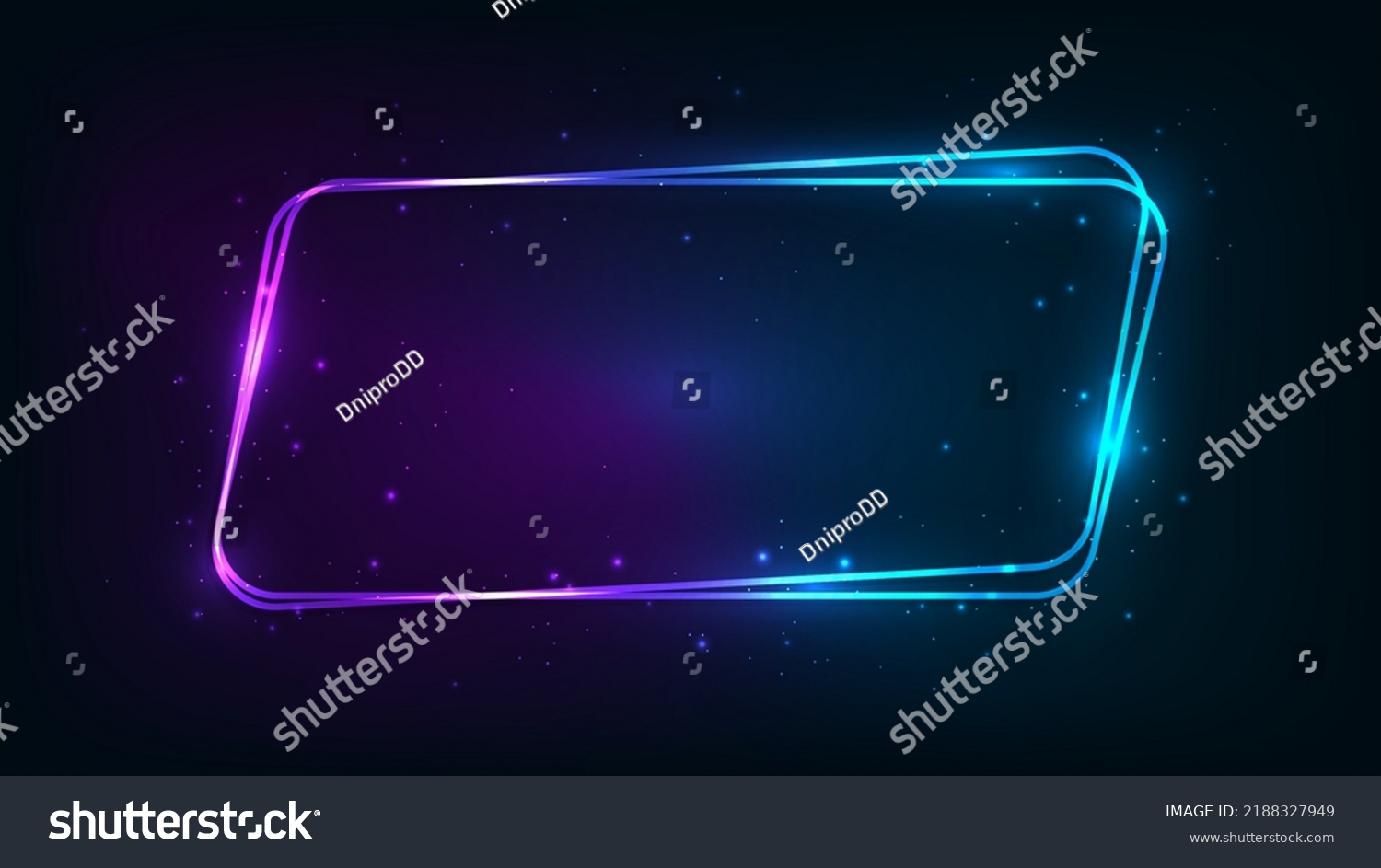 Neon Rounded Parallelogram Frame Shining Effects Stock Vector (Royalty ...