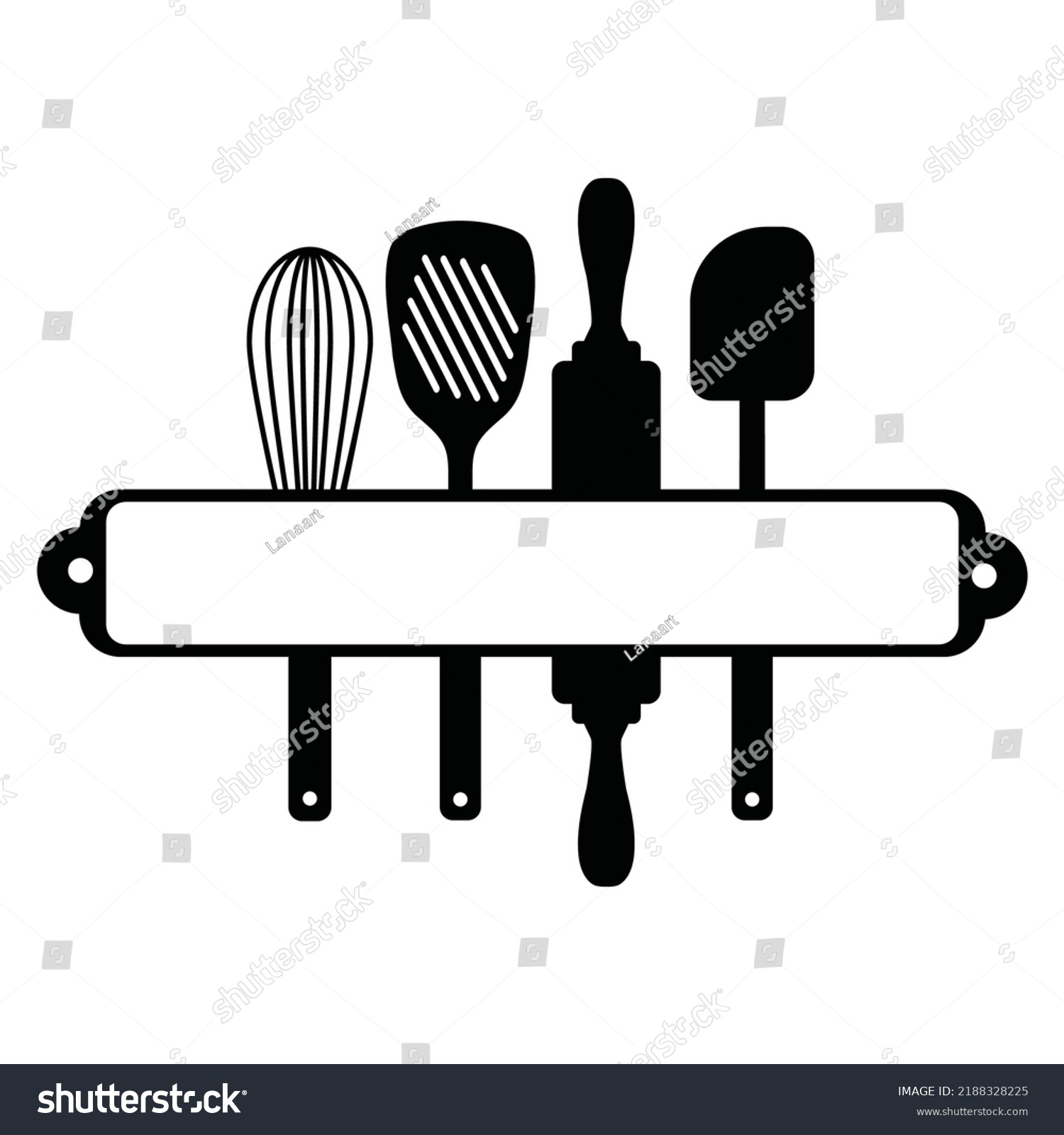 Kitchen Split Monogram Vector Cartoon Illustration Stock Vector ...