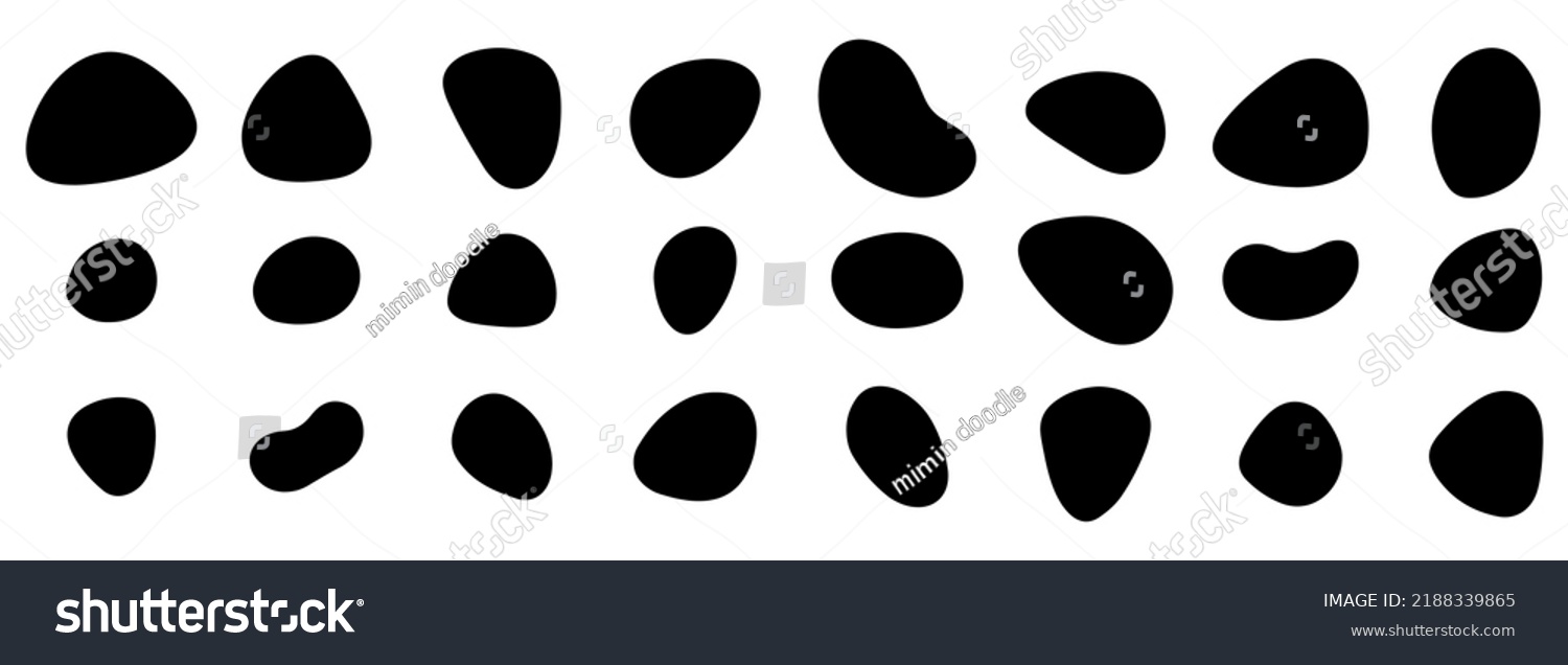 Organic Blob Blot Random Blob Organic Stock Vector Royalty Free