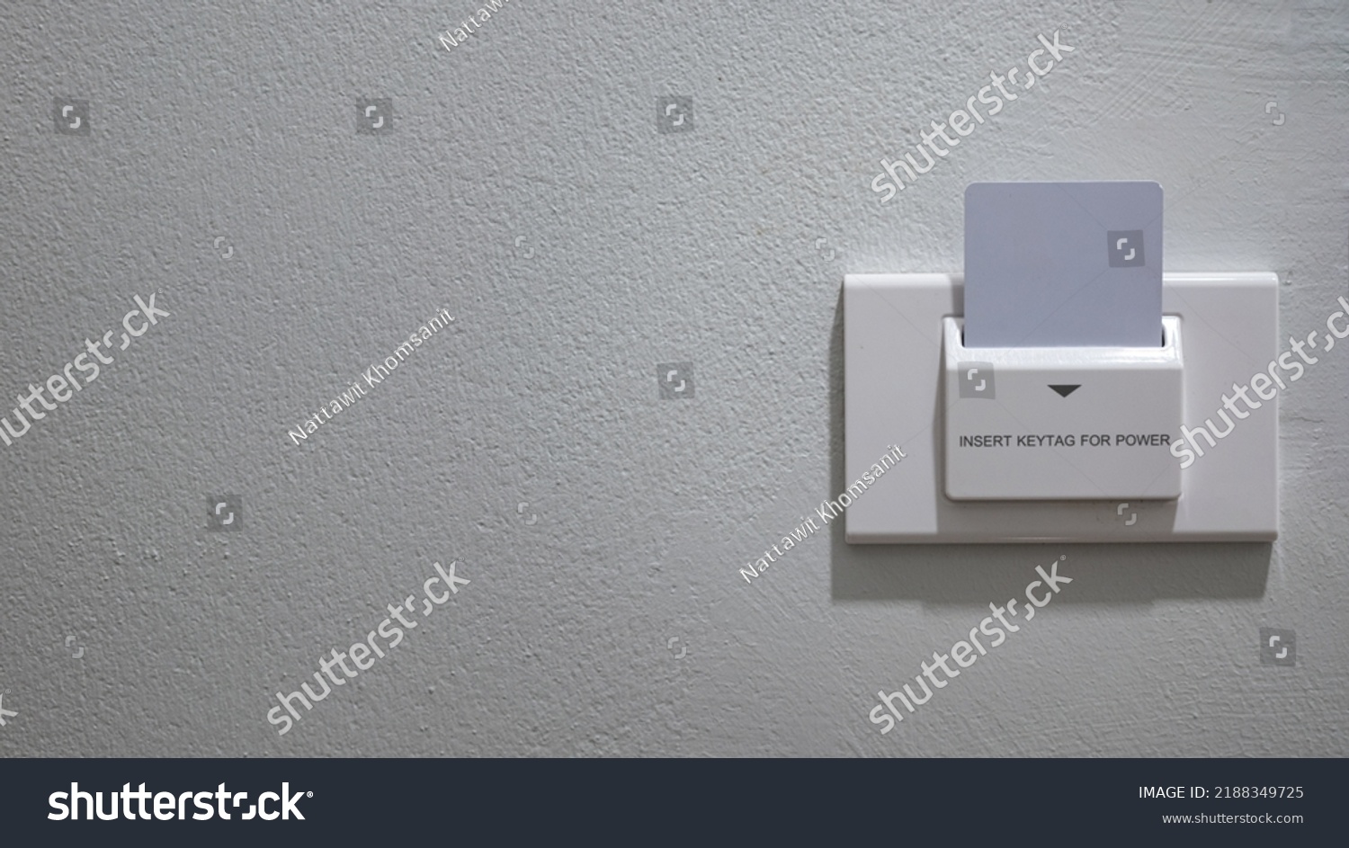 Hotel Room Card Key Inserted Inside Stock Photo 2188349725 | Shutterstock