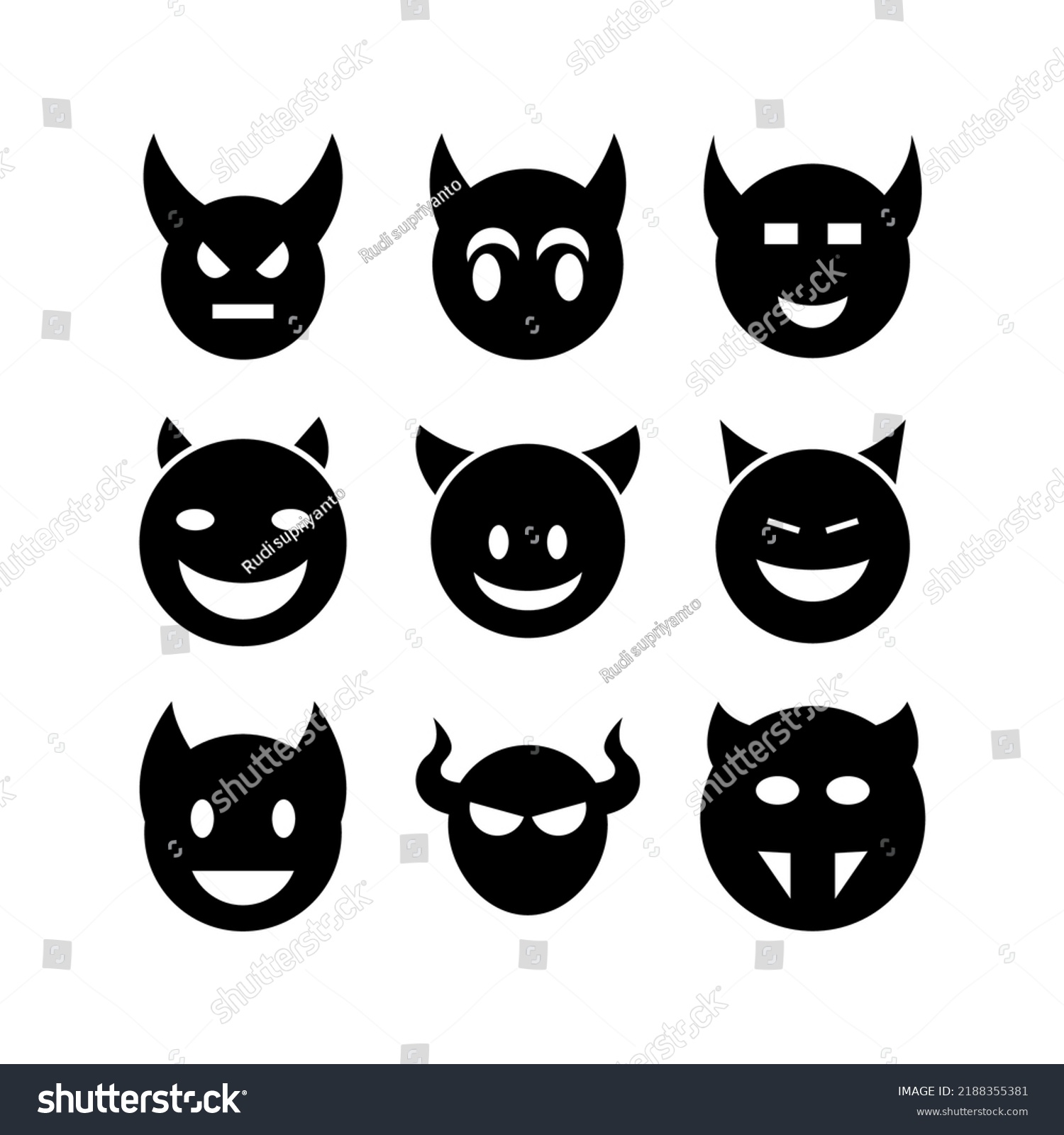 Satan Icon Logo Isolated Sign Symbol Stock Vector (Royalty Free ...