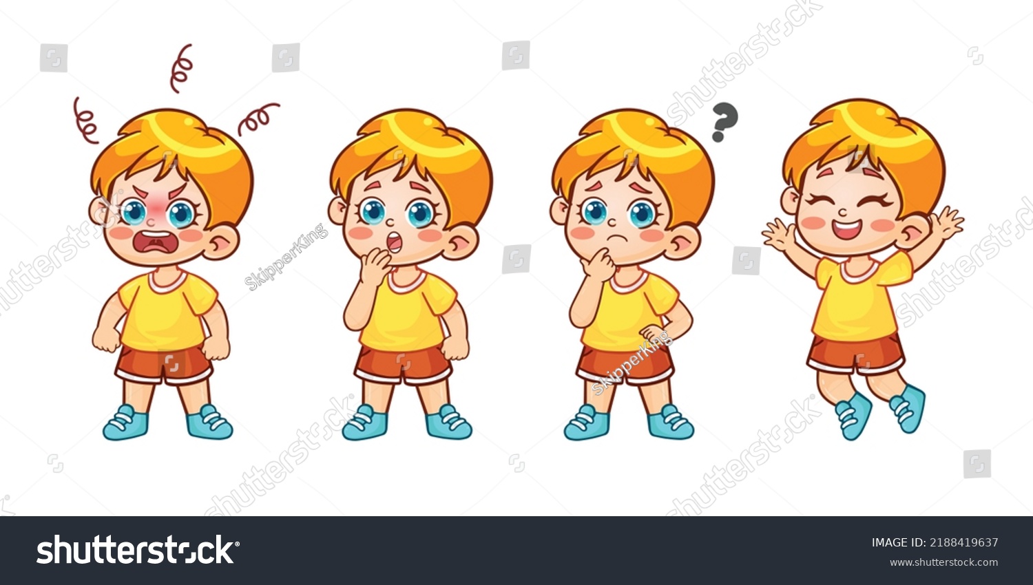 Set Cute Boys Characters Stock Vector (Royalty Free) 2188419637 ...