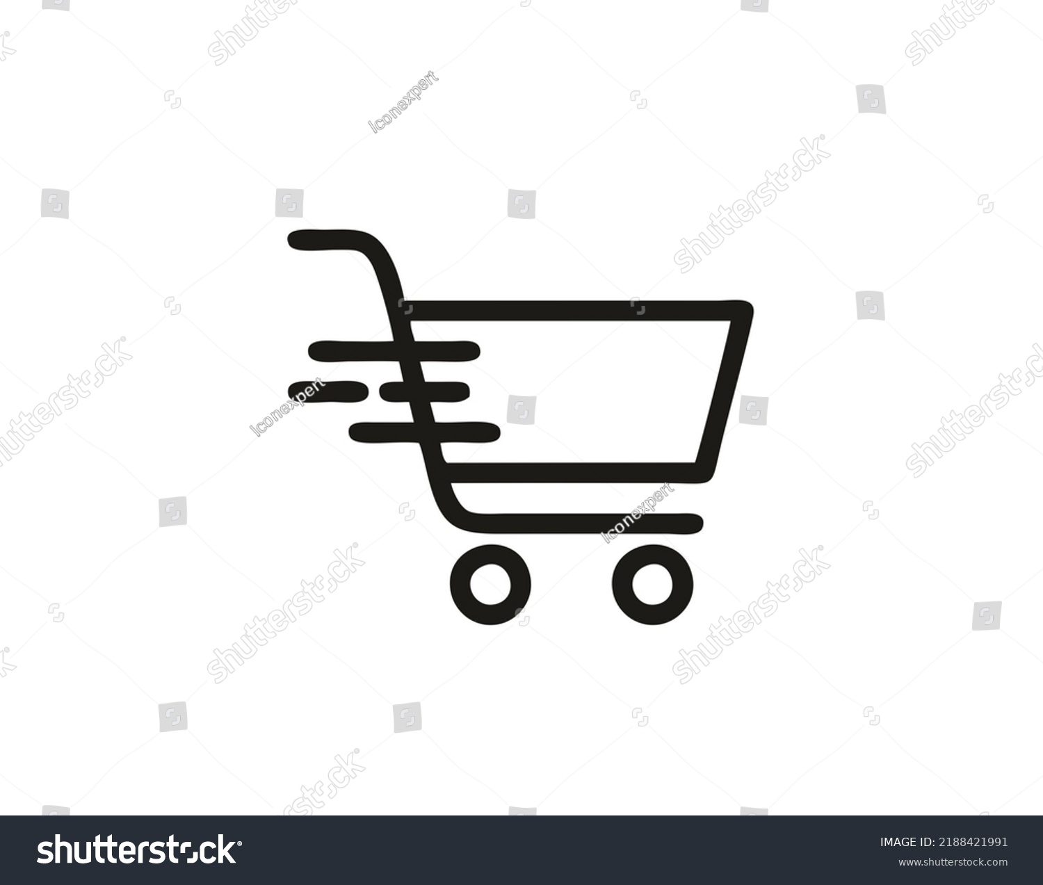 Shoping Chart Icon Symbol White Background Stock Illustration ...