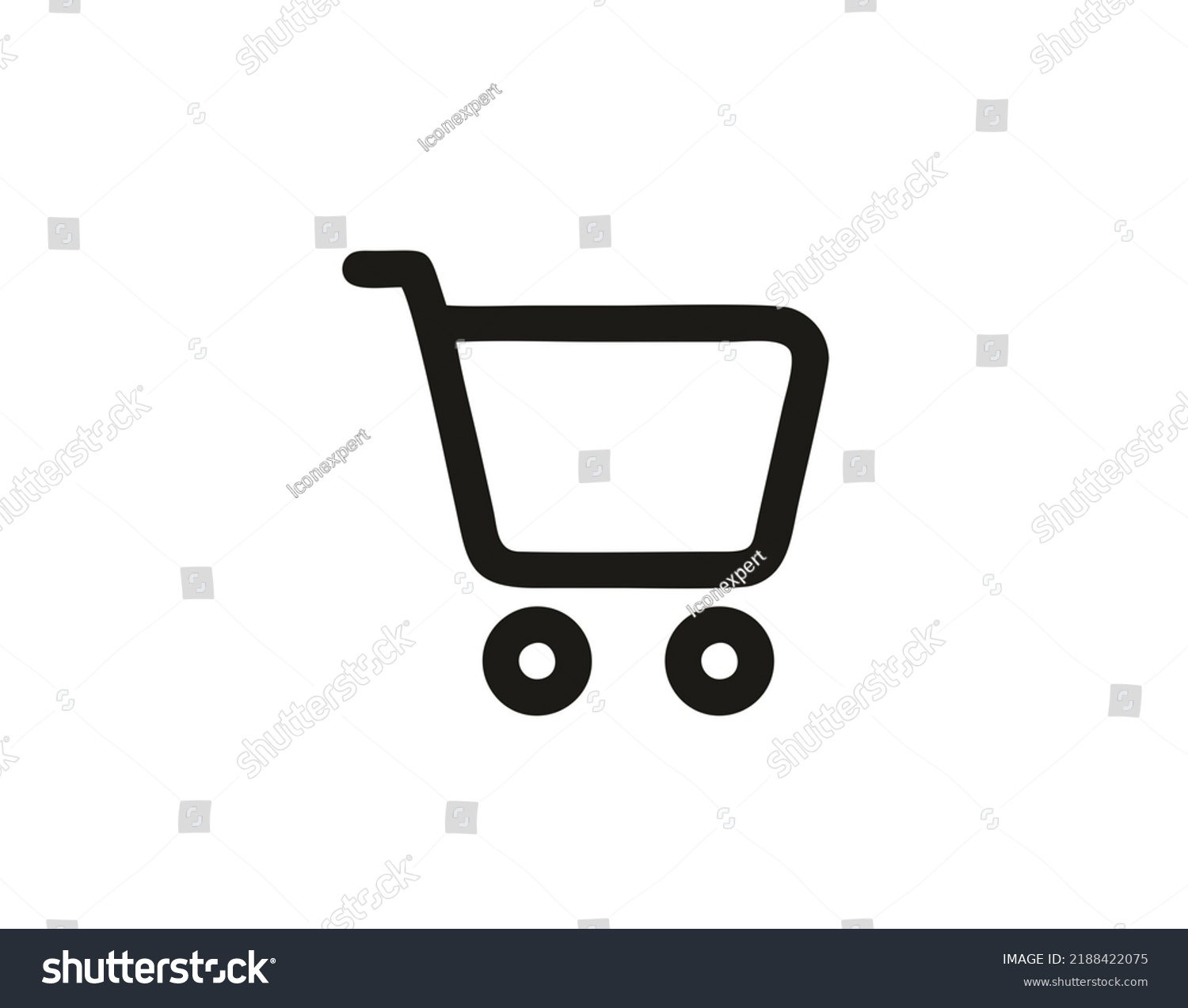 Shoping Chart Icon Symbol White Background Stock Illustration 