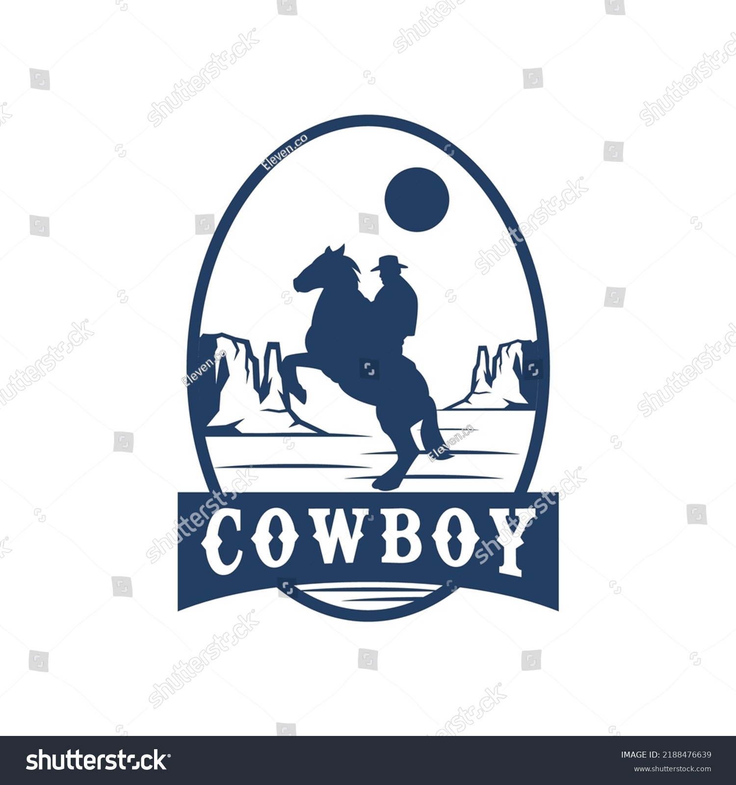 Cowboy Figure Silhouette Horse Lassoing Vector Stock Vector (Royalty ...