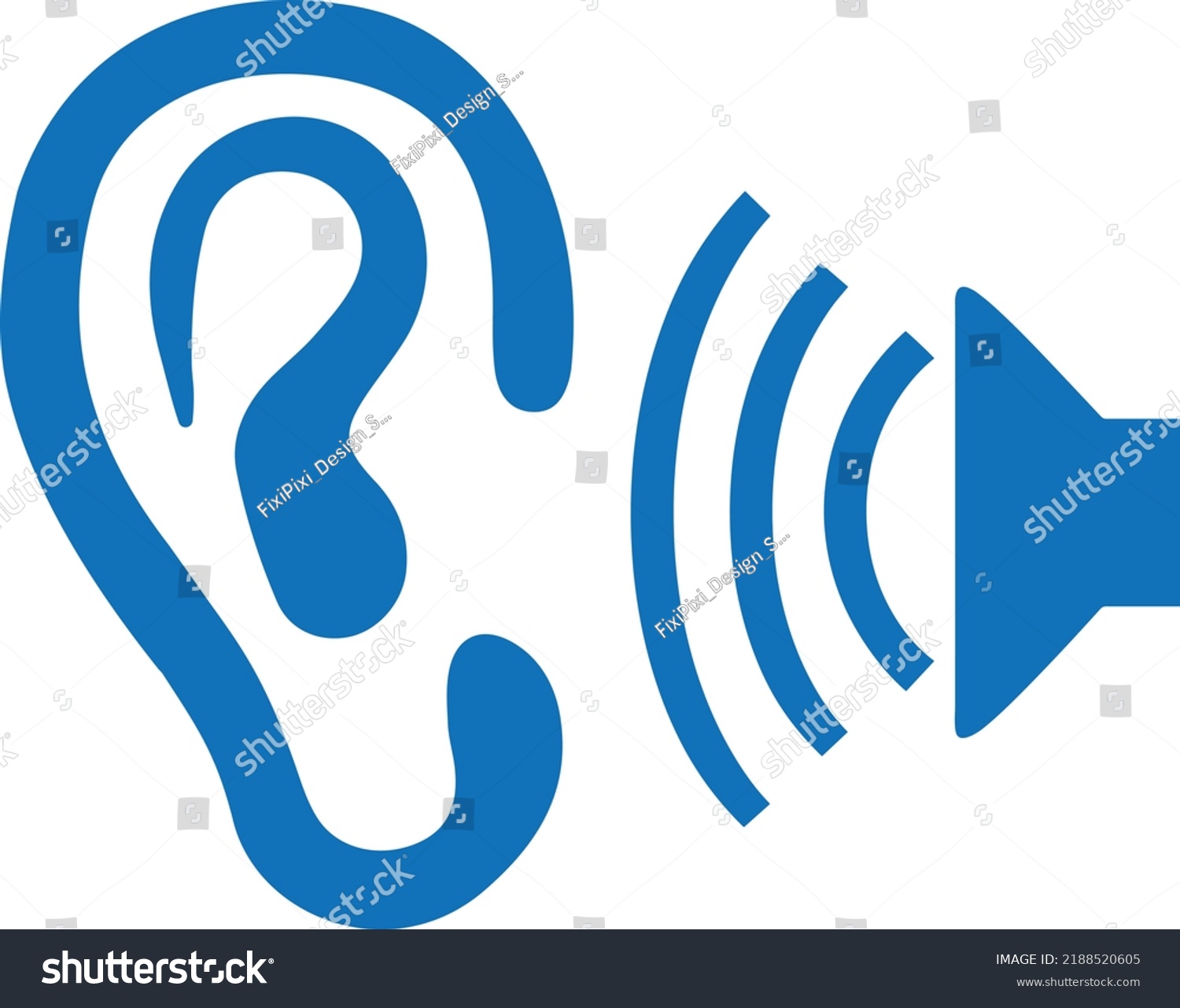 Hearing Test Icon Ear Testing Icon Stock Vector (Royalty Free