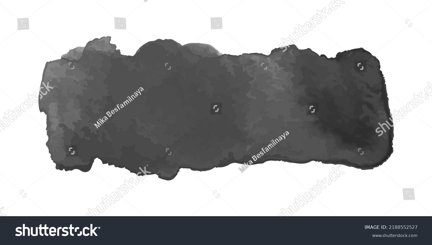 Watercolor Spot On White Hand Drawn Stock Vector (Royalty Free ...