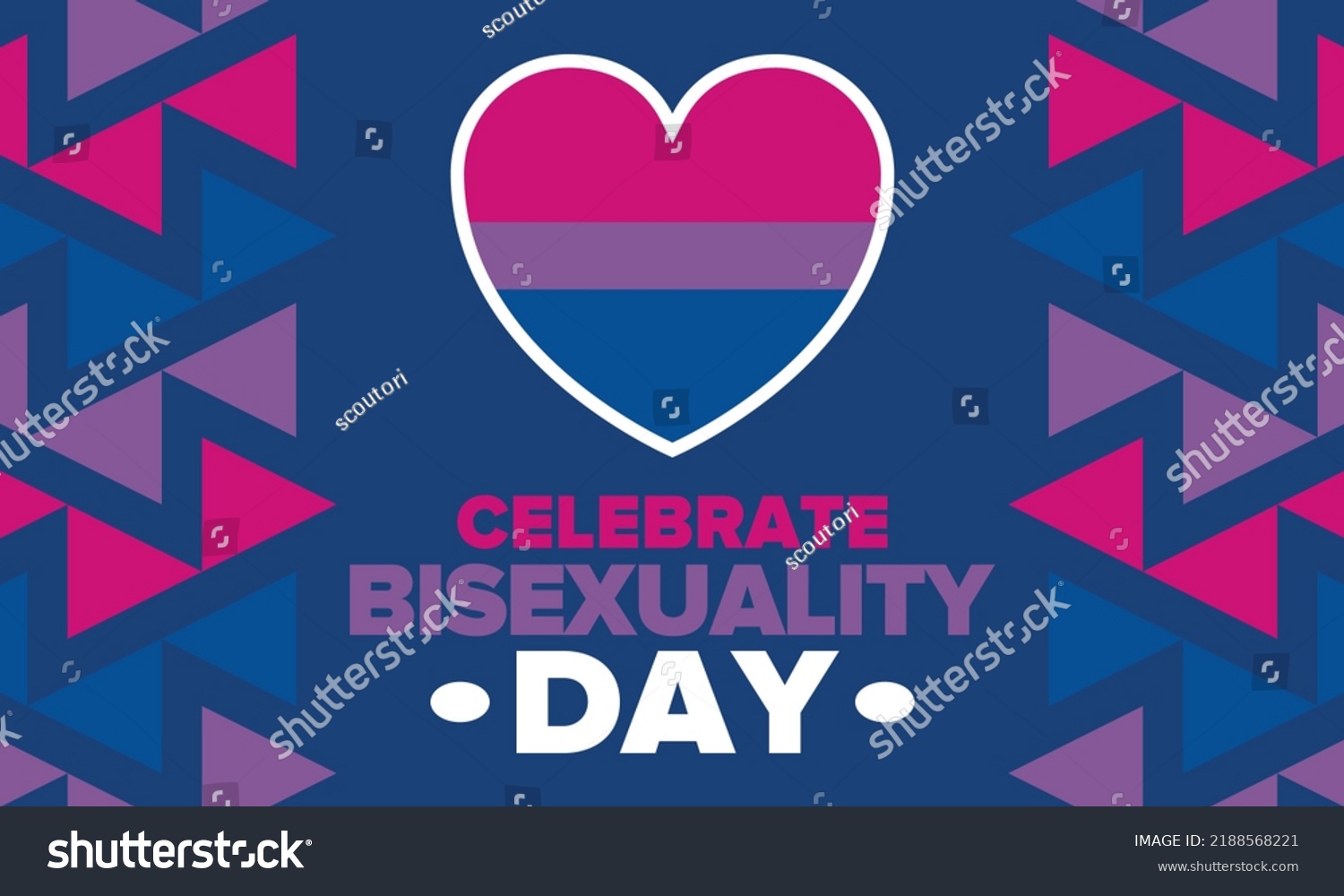 Celebrate Bisexuality Day Bisexual Pride Bi Stock Vector (Royalty Free ...