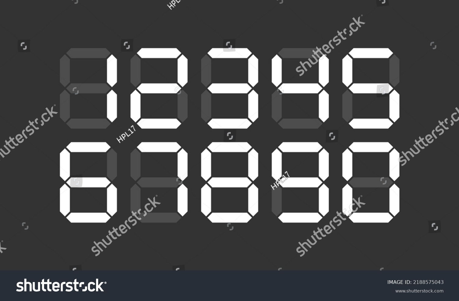 Numbers Set Vector Modern Design Stock Vector (Royalty Free) 2188575043 ...