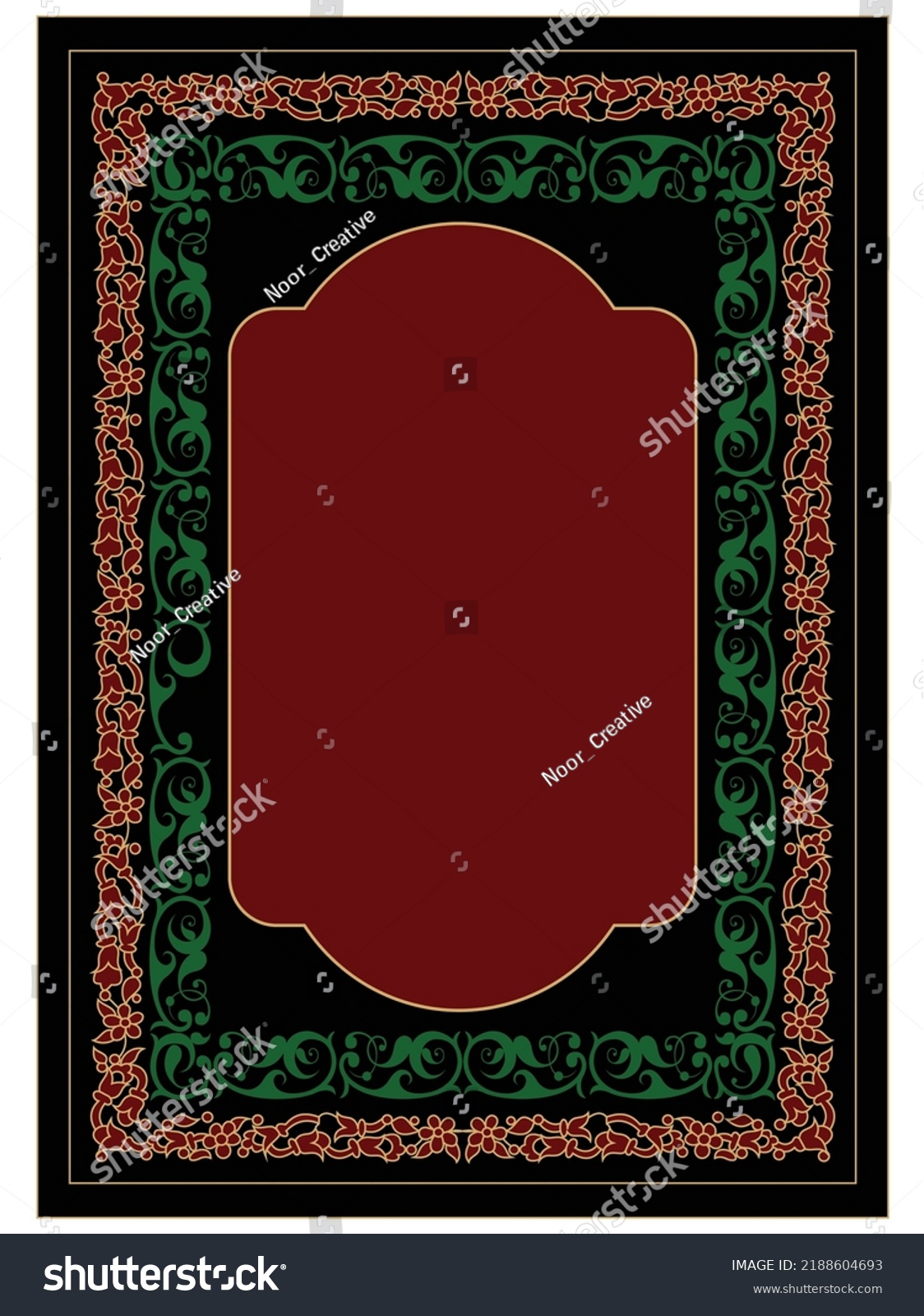 Islamic Cover Classical Quran Cover Antique Stock Vector (Royalty Free ...