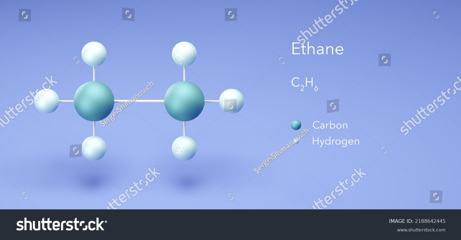 Ethane Natural Gas Molecular Structures 3d Stock Illustration ...