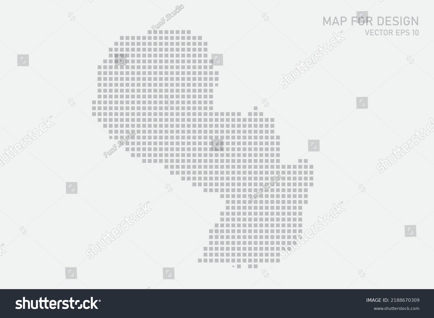 Paraguay Map World Map International Vector Stock Vector Royalty Free   Stock Vector Paraguay Map World Map International Vector Template With Grey Pixel Grid Grunge Halftone 2188670309 