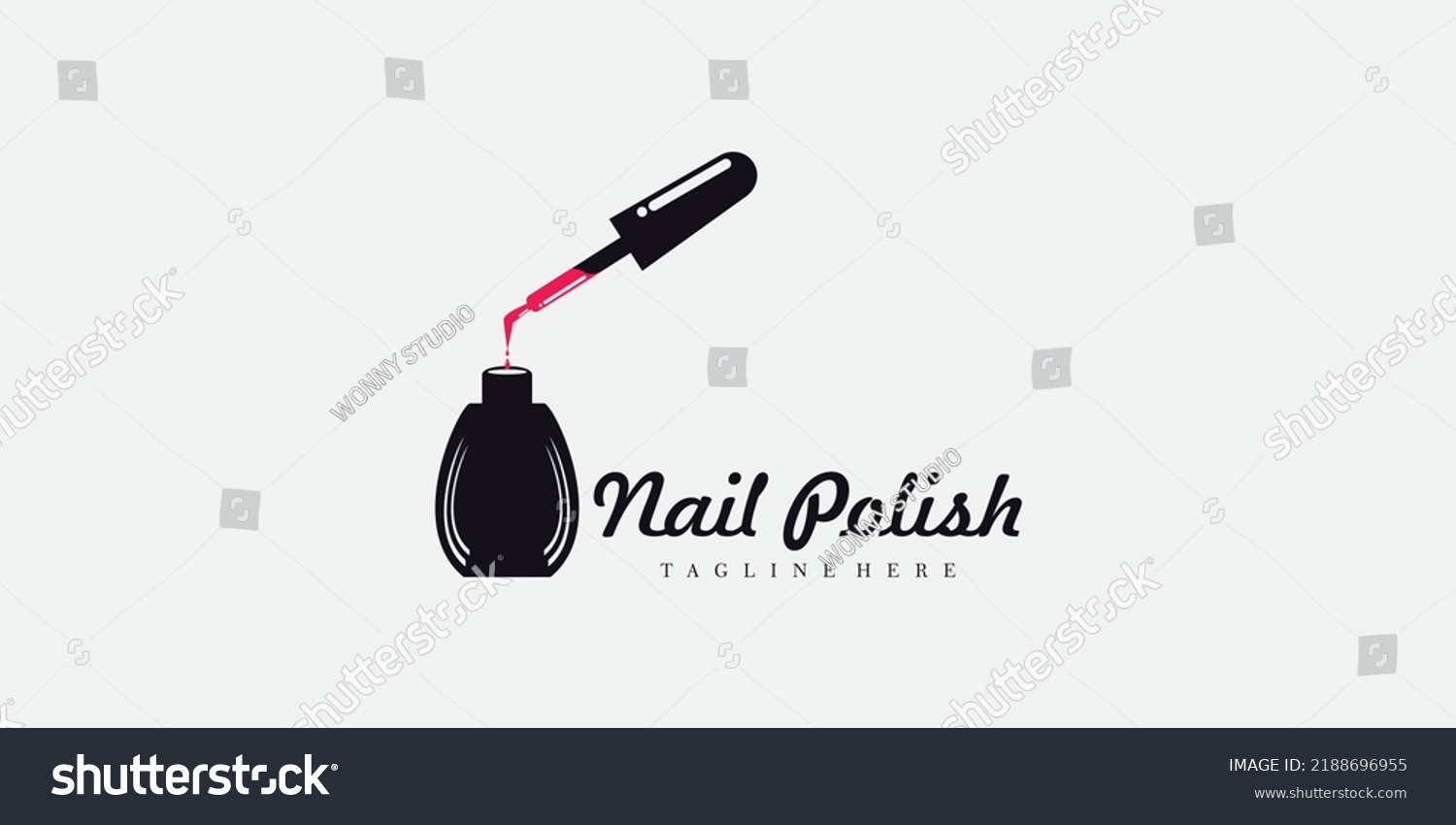Nail Beauty Salon Logo Creative Concept Stock Vector (Royalty Free ...