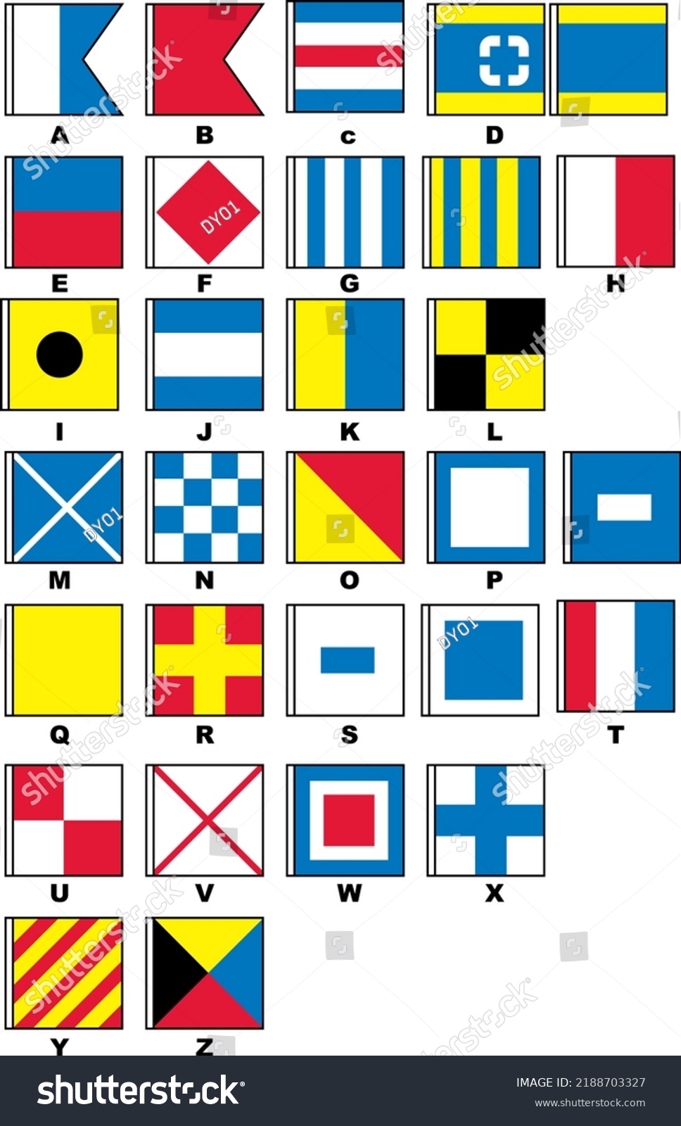 Nautical Flags Icons Alphabet Burgee Stock Vector (Royalty Free ...