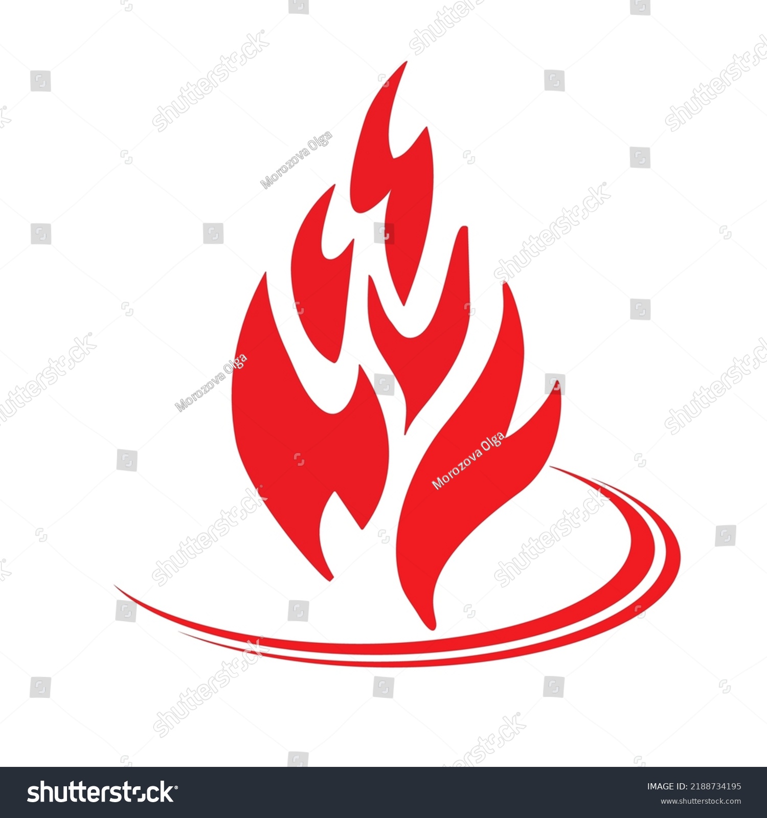 Vector Drawing Eternal Flame Suitable Logo Stock Vector (Royalty Free ...