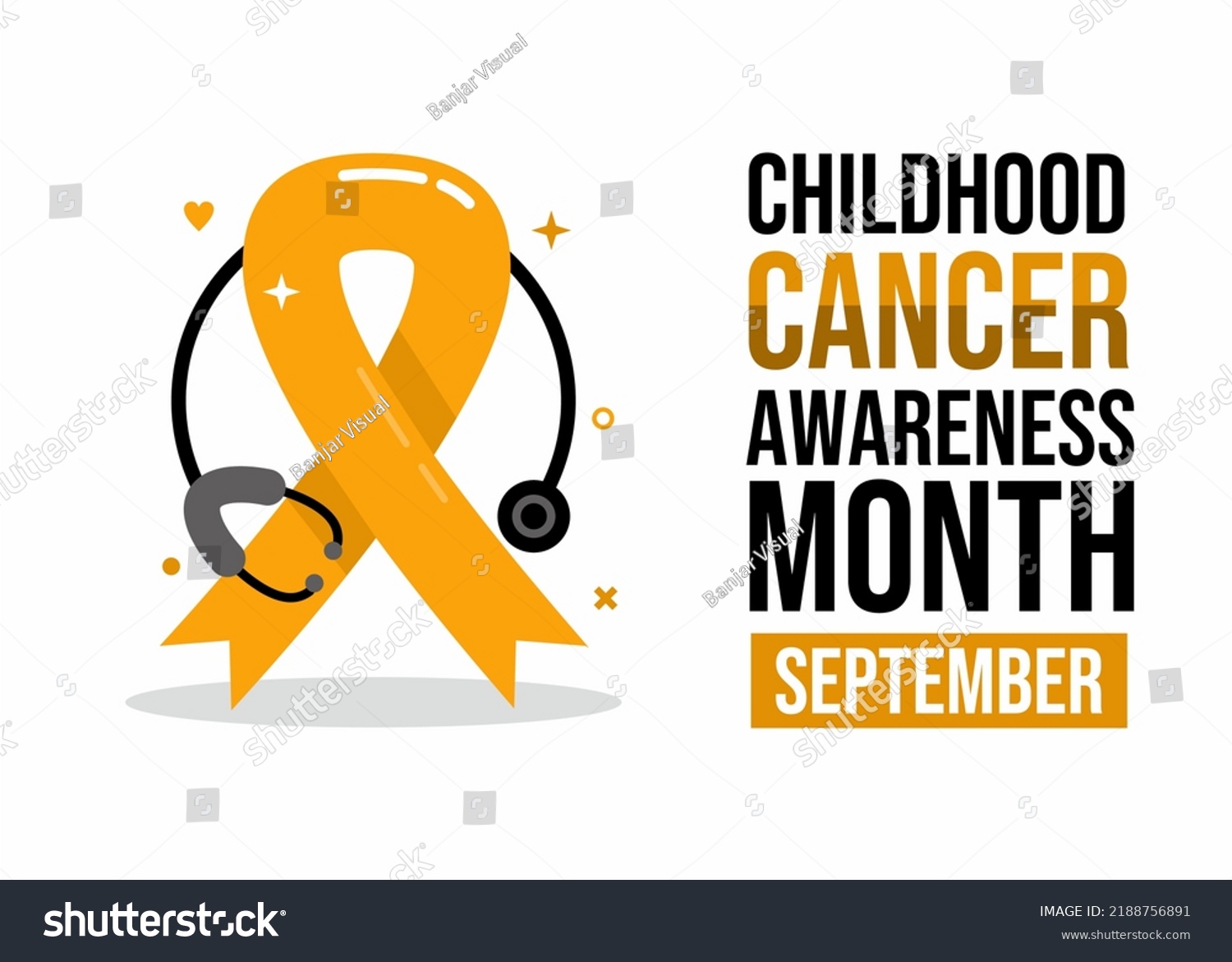 Childhood Cancer Awareness Month Illustration Stock Vector (Royalty ...