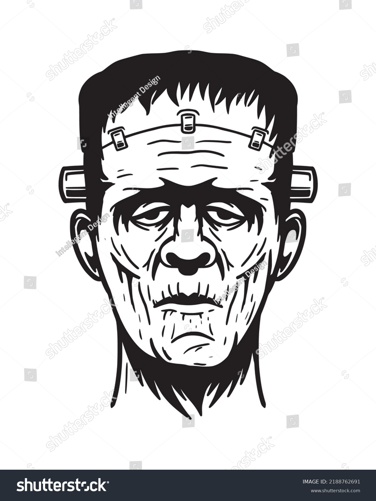 Vector Illustration Frankenstein Halloween Carnival Stock Vector ...