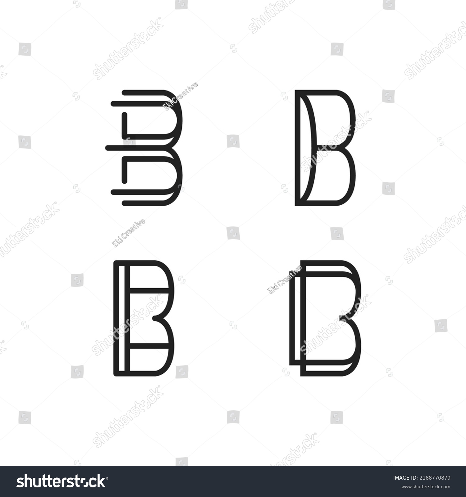 Set Logo Designs Starting Letter B Stock Vector (Royalty Free ...