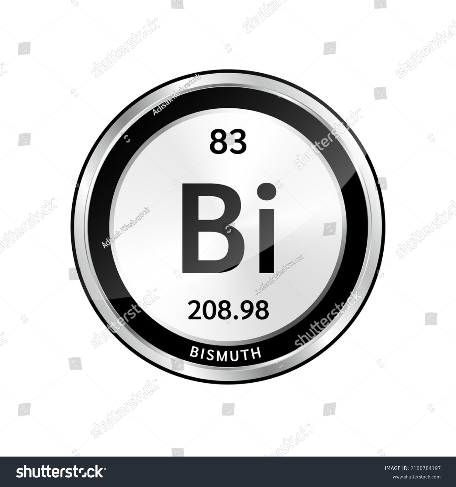 Bismuth Symbol Icon Chemical Formulas Atomic Stock Vector Royalty Free