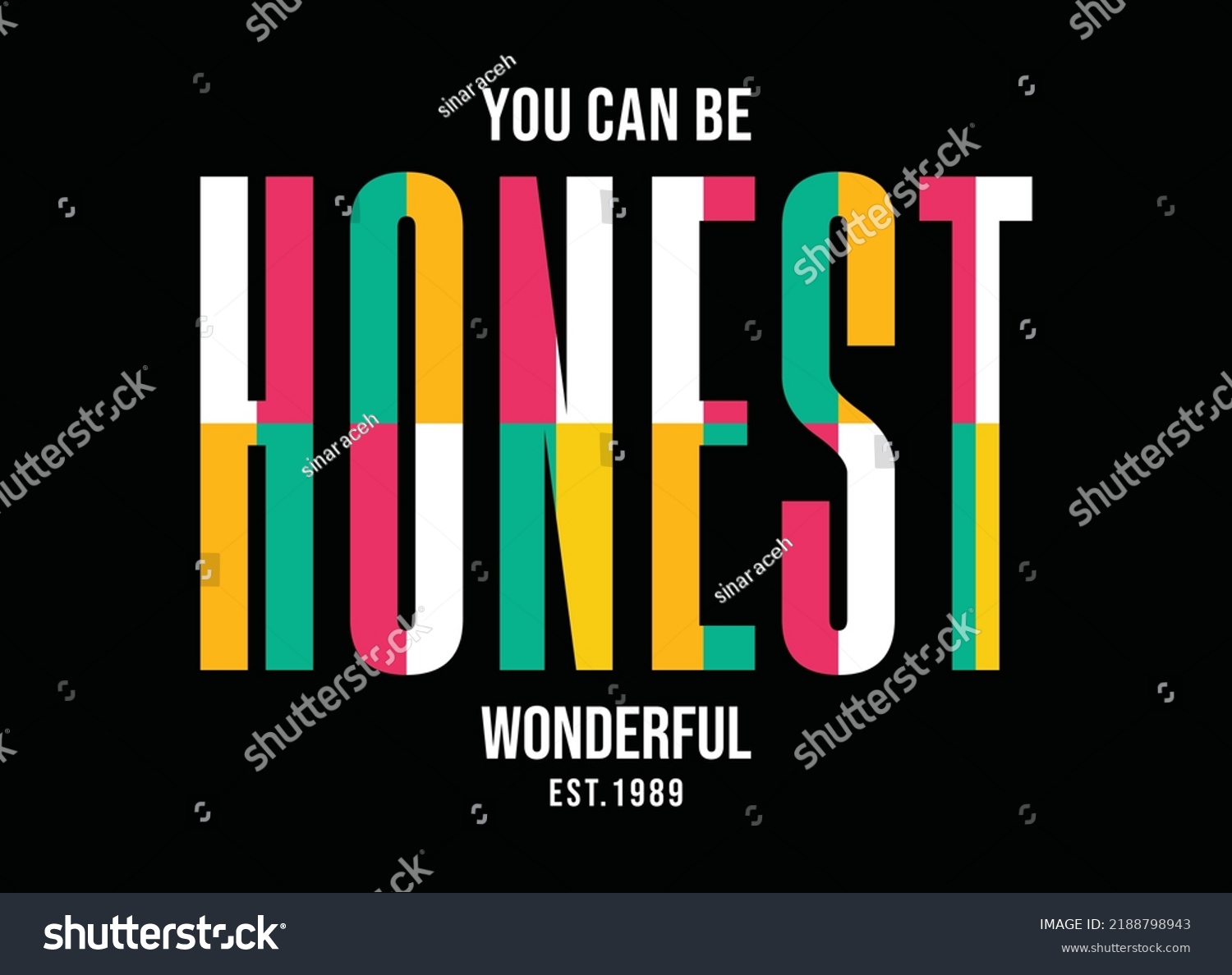 you-can-be-honest-wonderful-typography-stock-vector-royalty-free