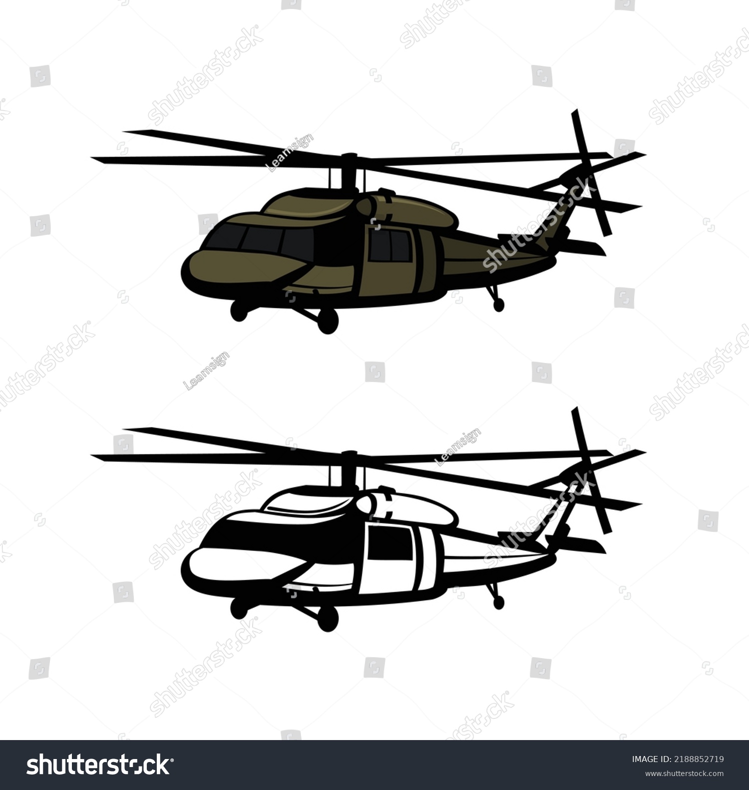 Military Helicopter Design Illustration Vector Eps Stock Vector ...