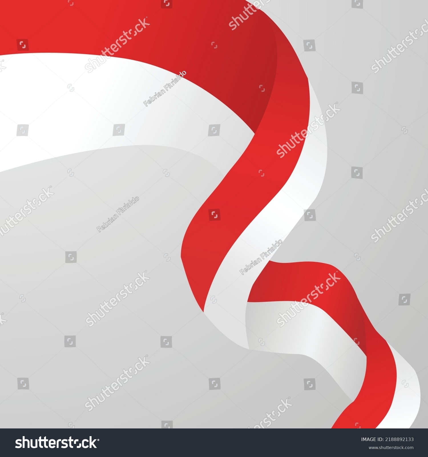 Indonesian Independence Day Twisted Ribbon Flag Stock Vector Royalty Free