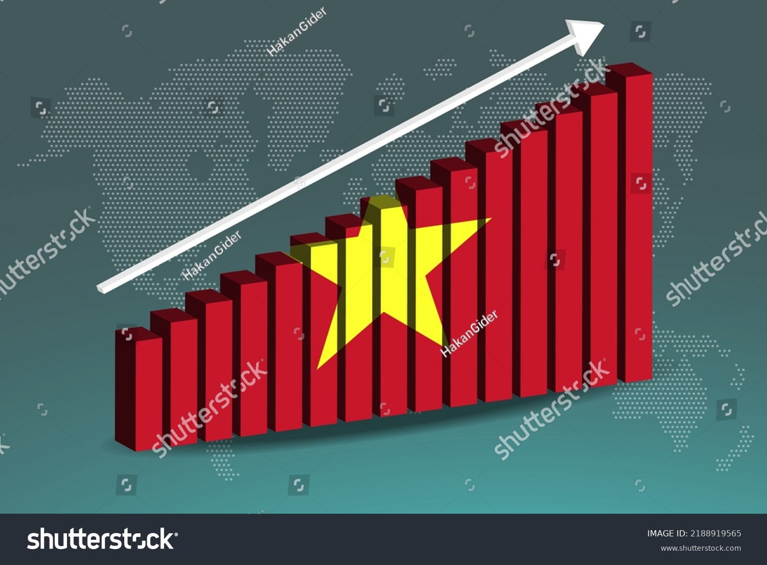 Vietnam 3d Bar Chart Graph Vector Stock Vector (Royalty Free ...