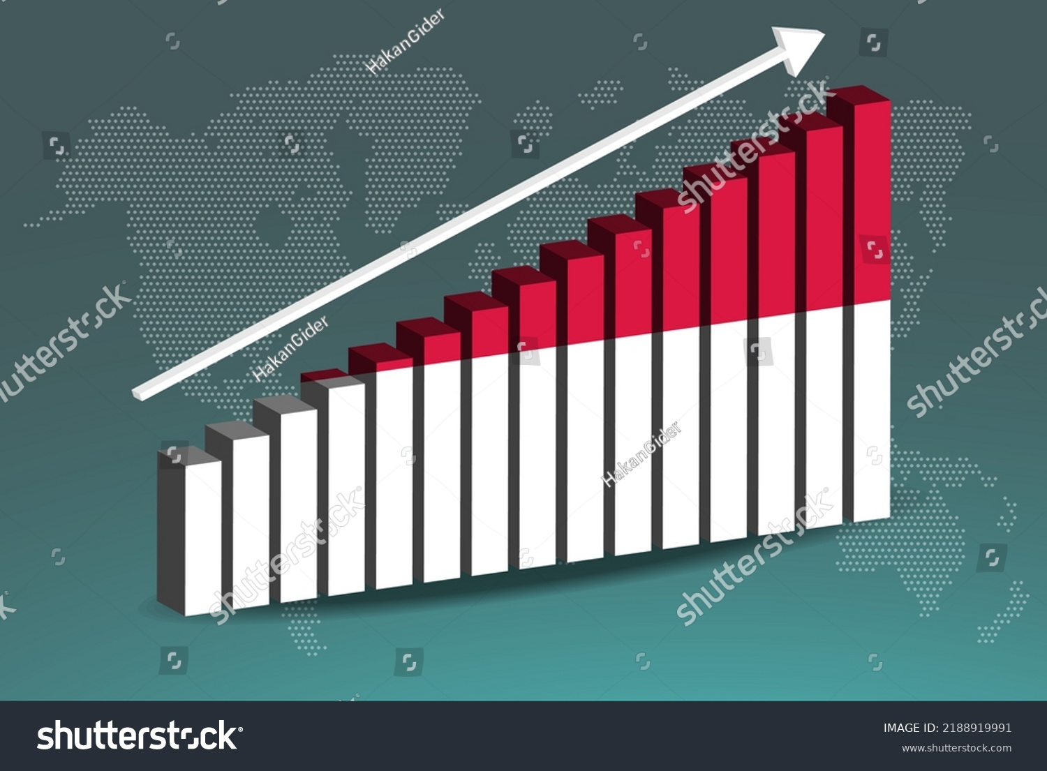 Singapore 3d Bar Chart Graph Vector Stock Vector (Royalty Free