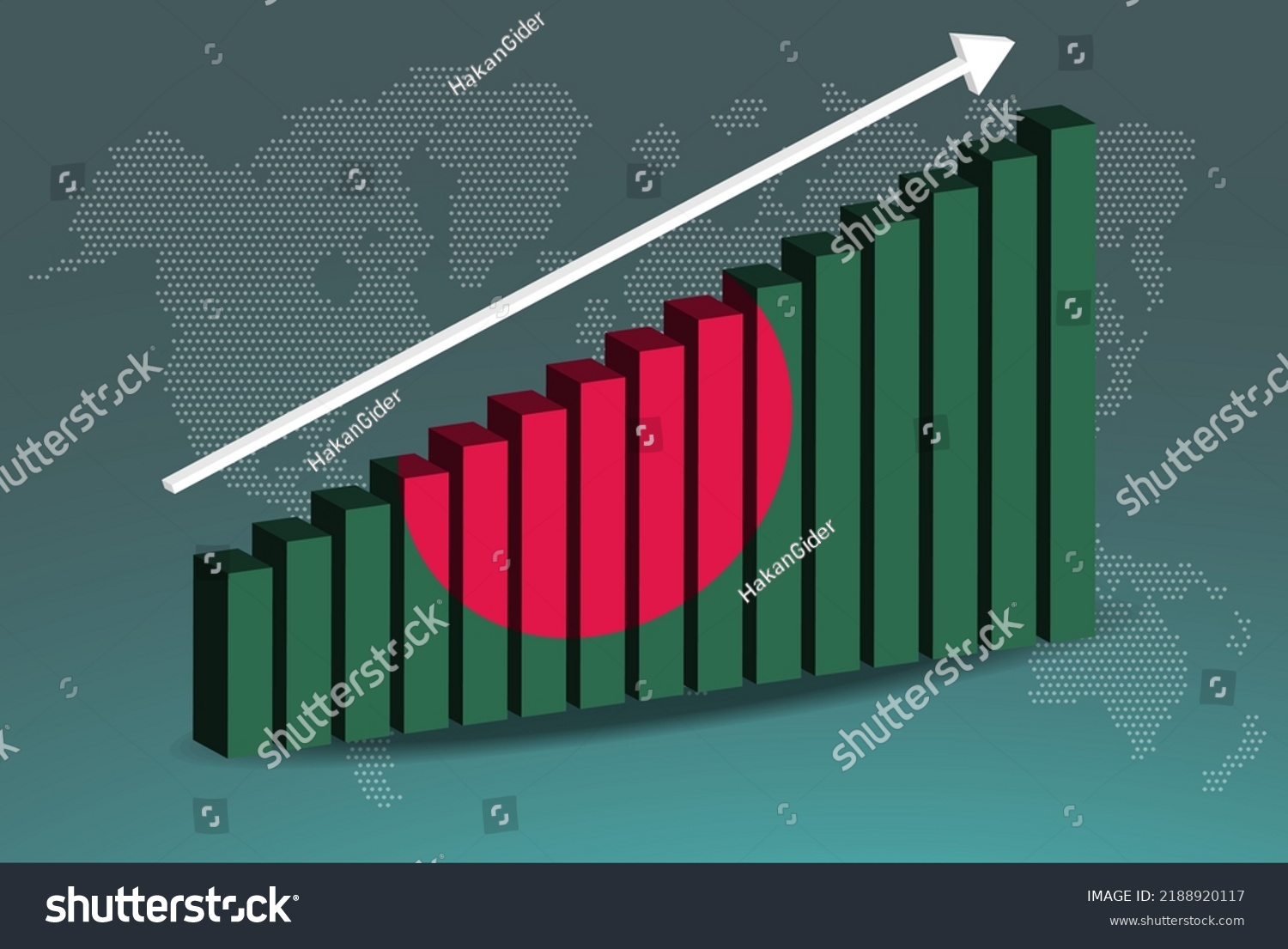 Bangladesh 3d Bar Chart Graph Vector Stock Vector (Royalty Free ...