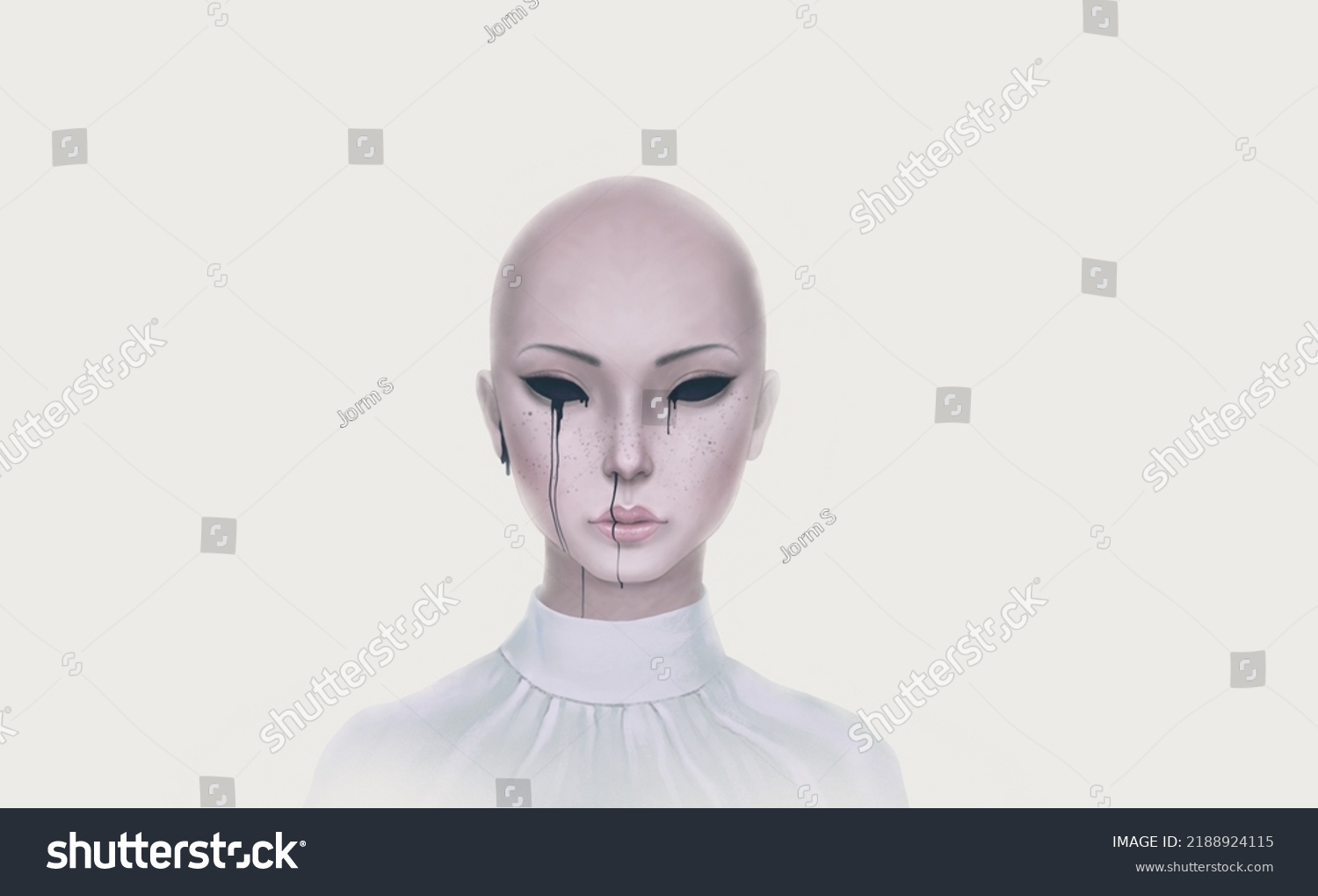 Scary Face Illustration Horror Ghost Spooky Stock Illustration 2188924115 Shutterstock 4673