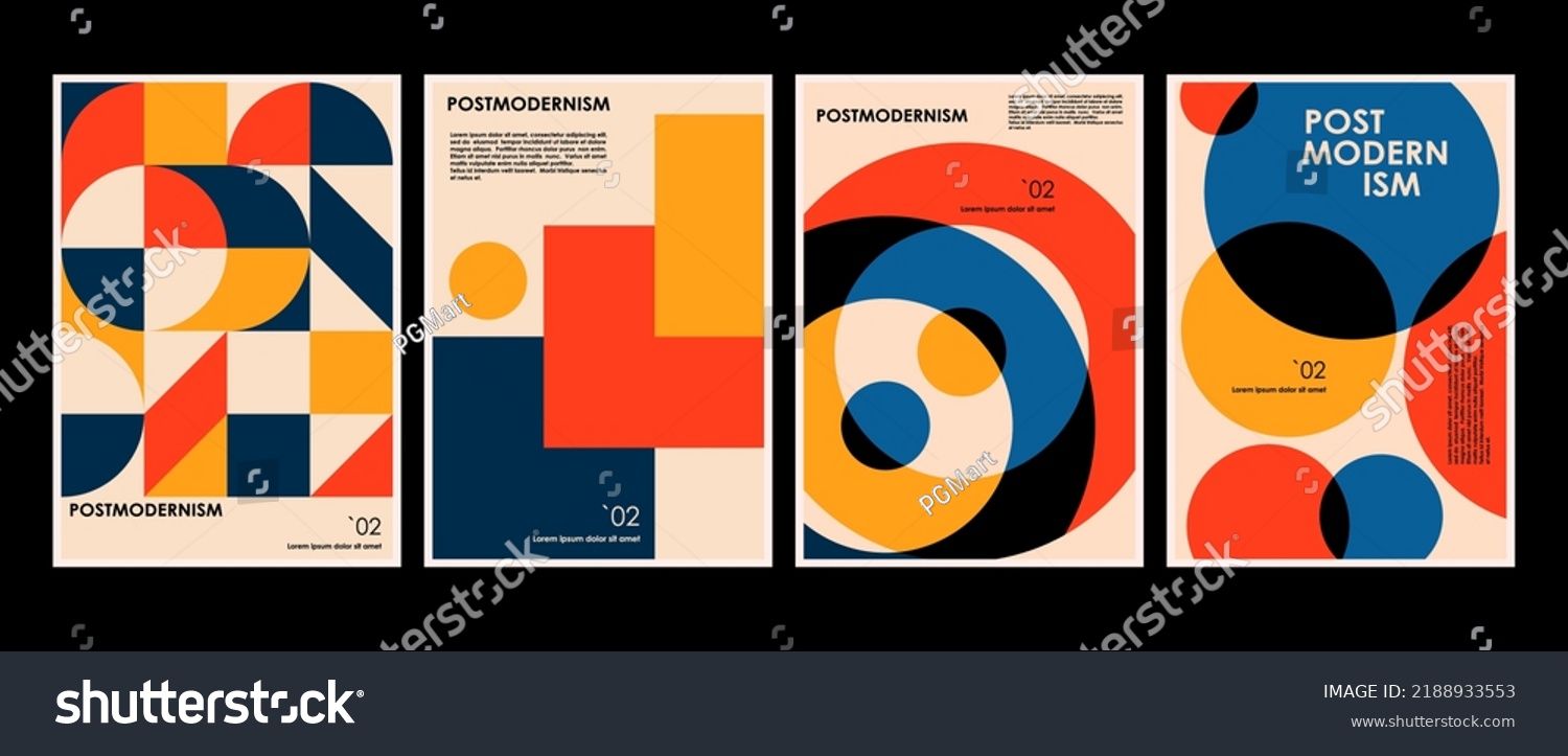 Artworks Posters Inspired Postmodern Vector Abstract Stock Vector ...