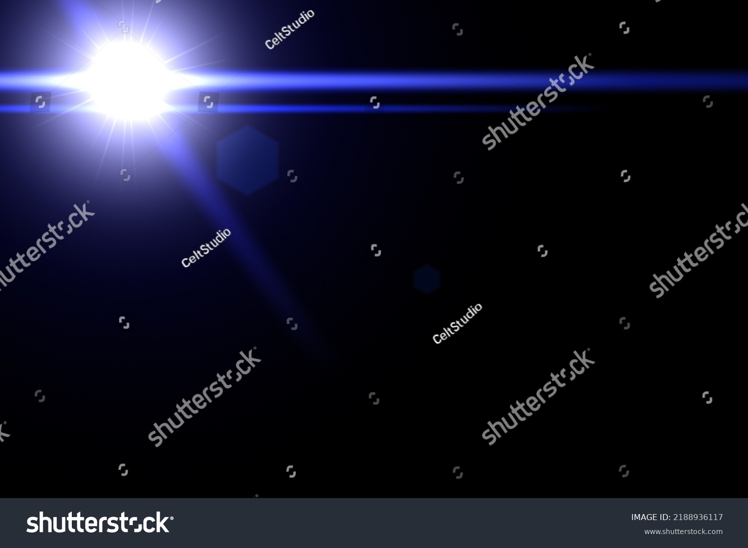 Flare Photography Anamorphic Lens Flare Blue Stock Photo 2188936117 ...