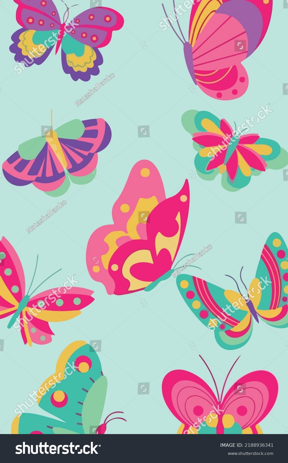 Butterflies Vector Background Screensaver Wallpaper Nature Stock Vector ...